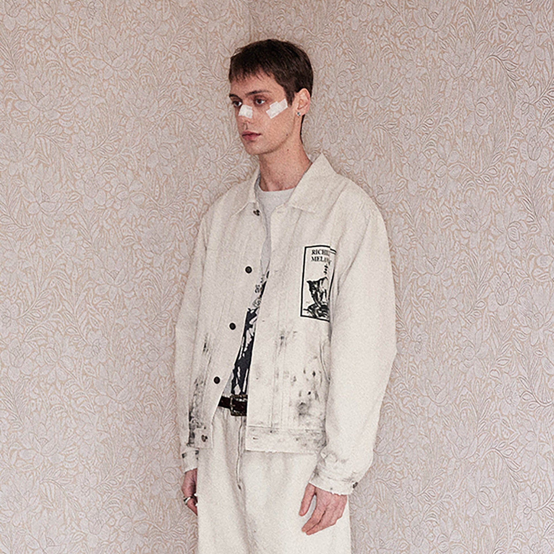 RICHILL Graphic Paint-Splattered Distressed Jacket-Jacket-S-Free Shipping Leatheretro