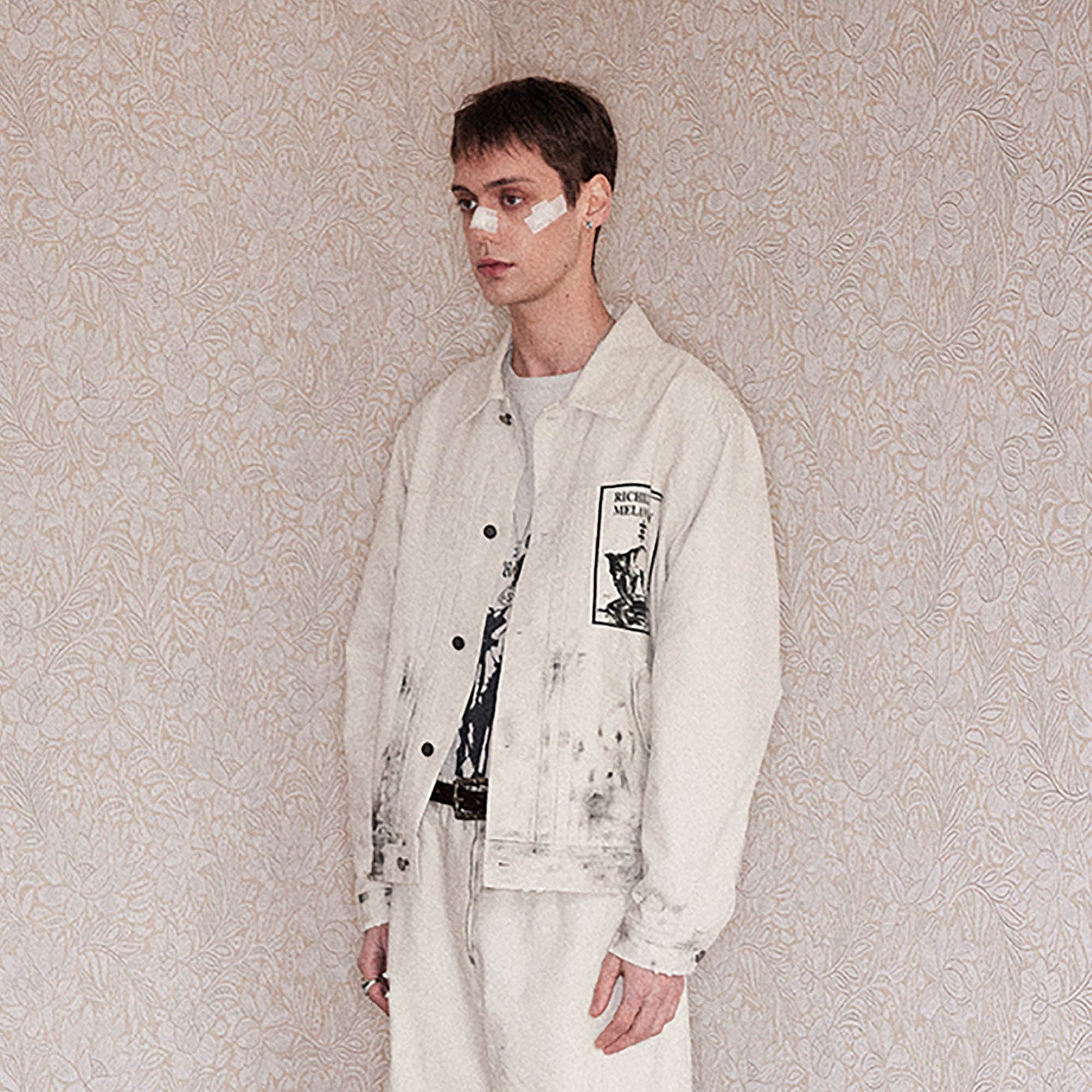 RICHILL Graphic Paint-Splattered Distressed Jacket-Jacket-S-Free Shipping Leatheretro