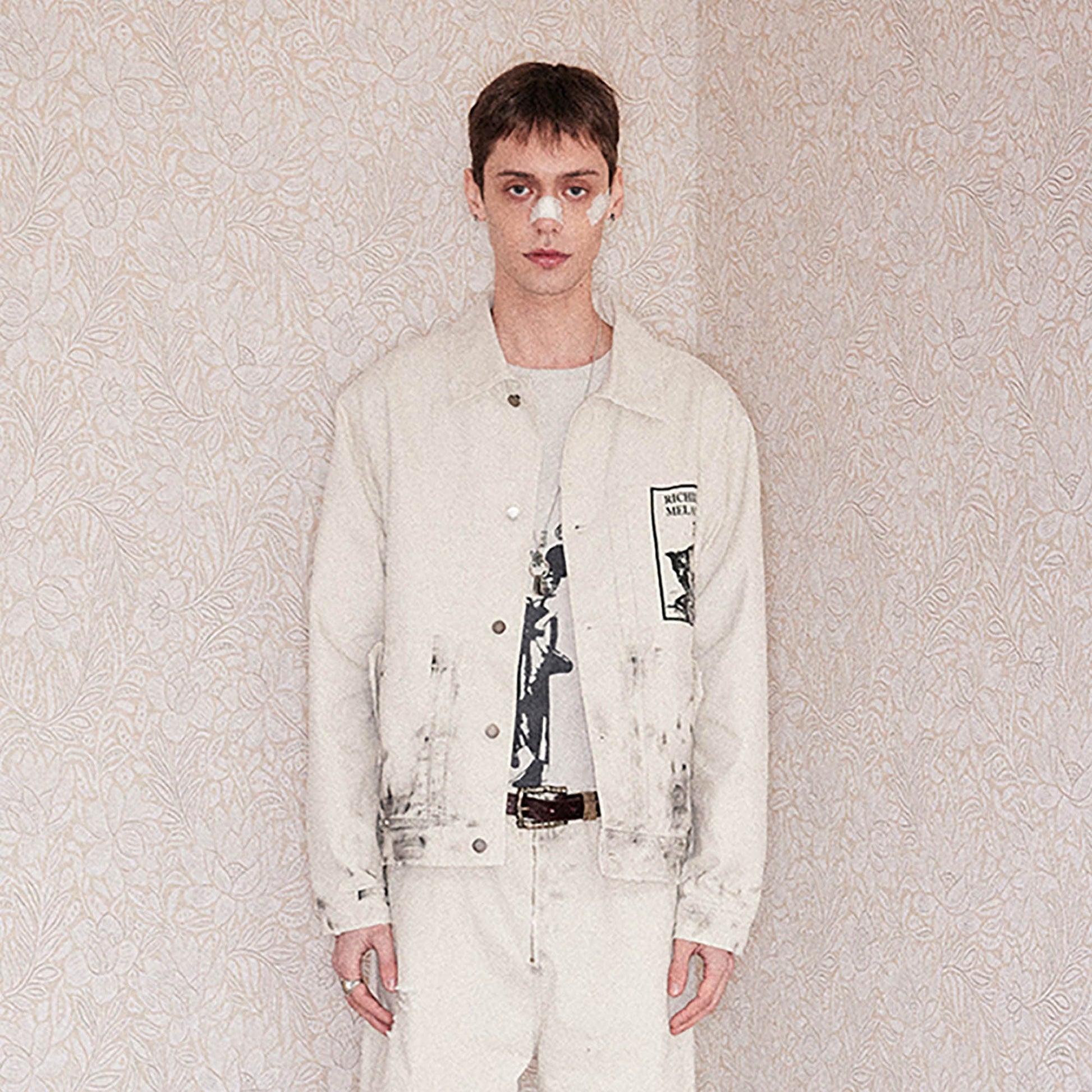 RICHILL Graphic Paint-Splattered Distressed Jacket-Jacket-S-Free Shipping Leatheretro
