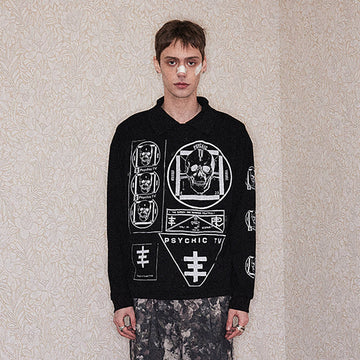 RICHILL Psychic TV Graphic Long-Sleeve Tee-L/S Tee-S-Free Shipping Leatheretro
