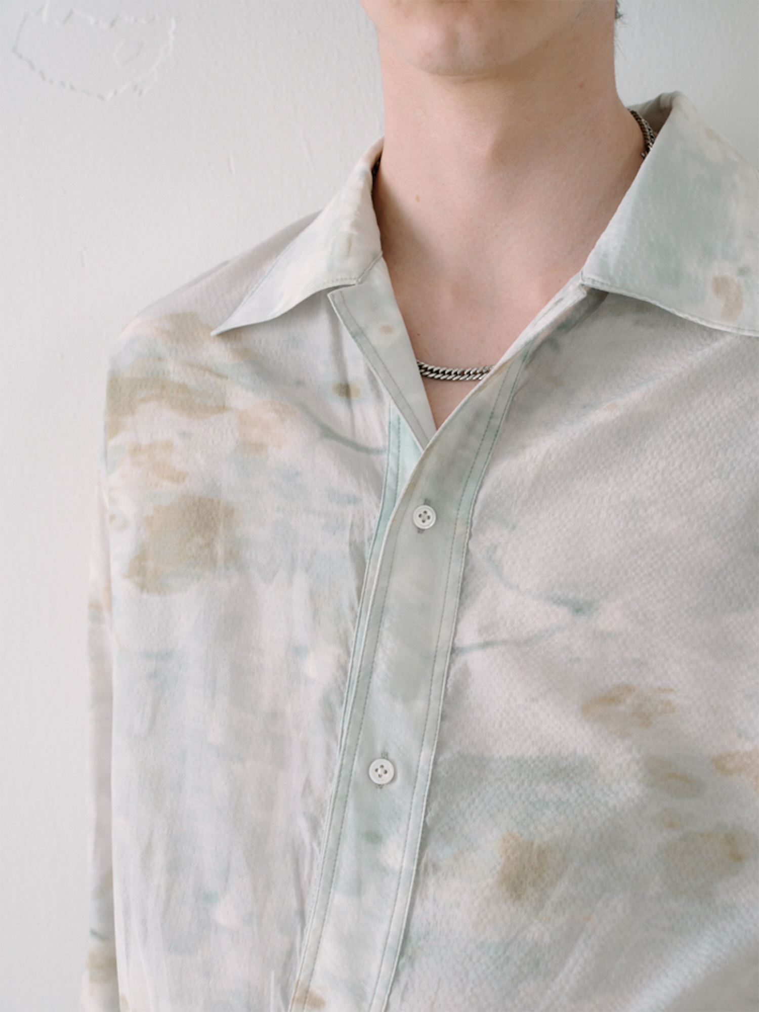 GRAINMUSTARD Washed Tie-Dye Draped Shirt-Shirt-XS-Free Shipping Leatheretro