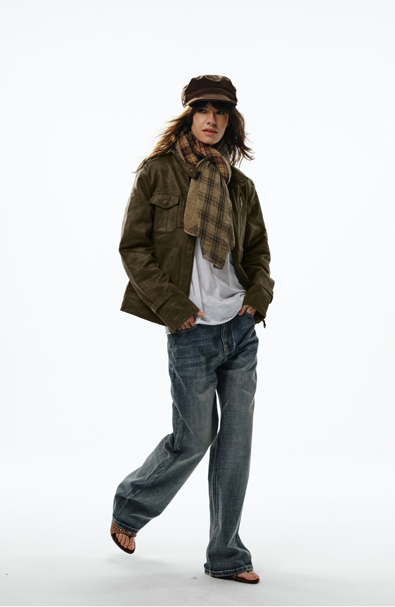TRECLUB Retro Faux Suede Utility Jacket-Jacket-S-Free Shipping Leatheretro