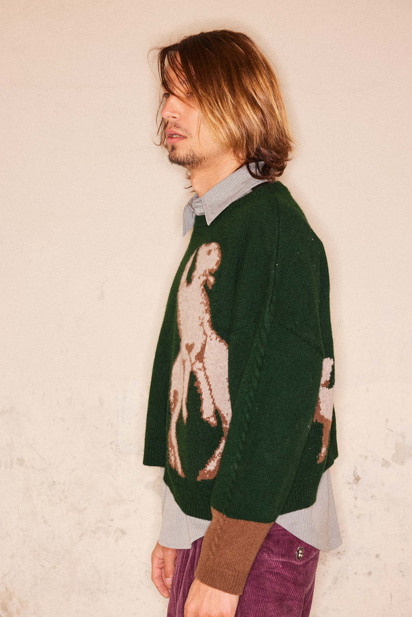 RICHILL Sheep Graphic Wool Crewneck Sweater-Sweater-S-Free Shipping Leatheretro