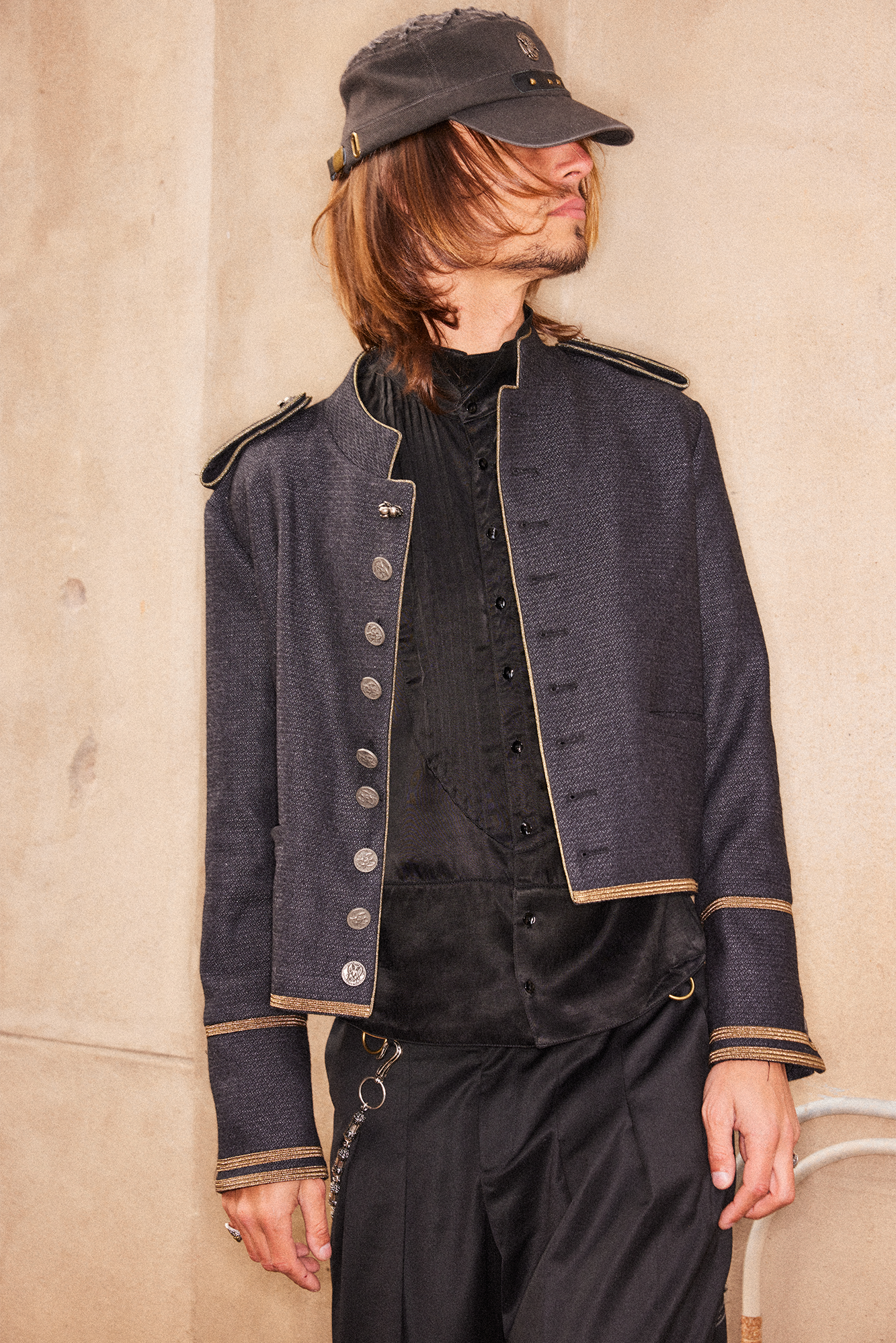 RICHILL Regal Button-Up Wool Court Jacket-Jacket-S-Free Shipping Leatheretro