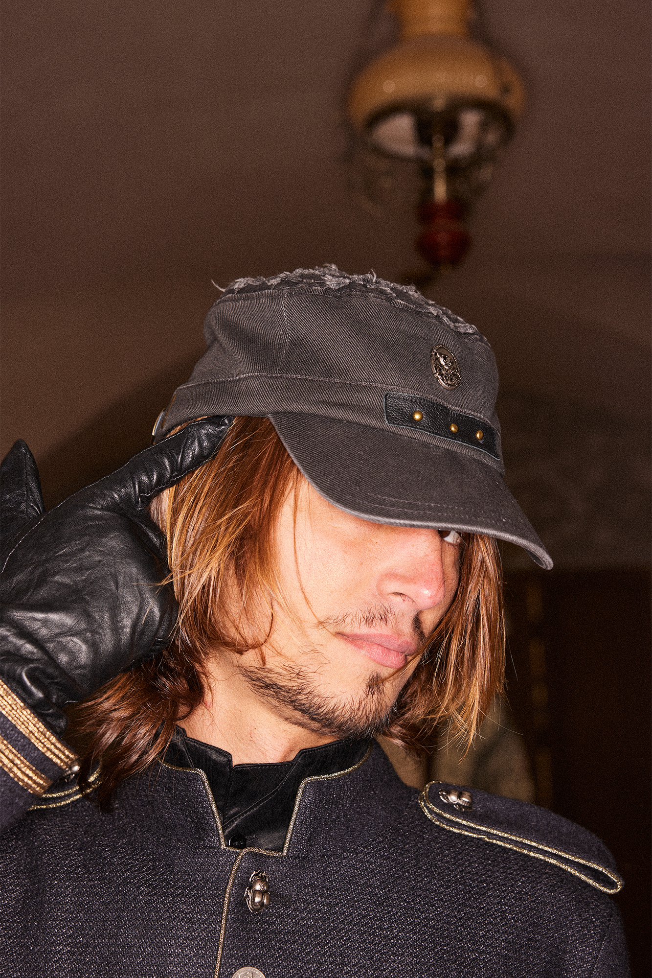 RICHILL Studded Coin Patch Military Cap-Hat, Cap, Beanie-One Size-Free Shipping Leatheretro