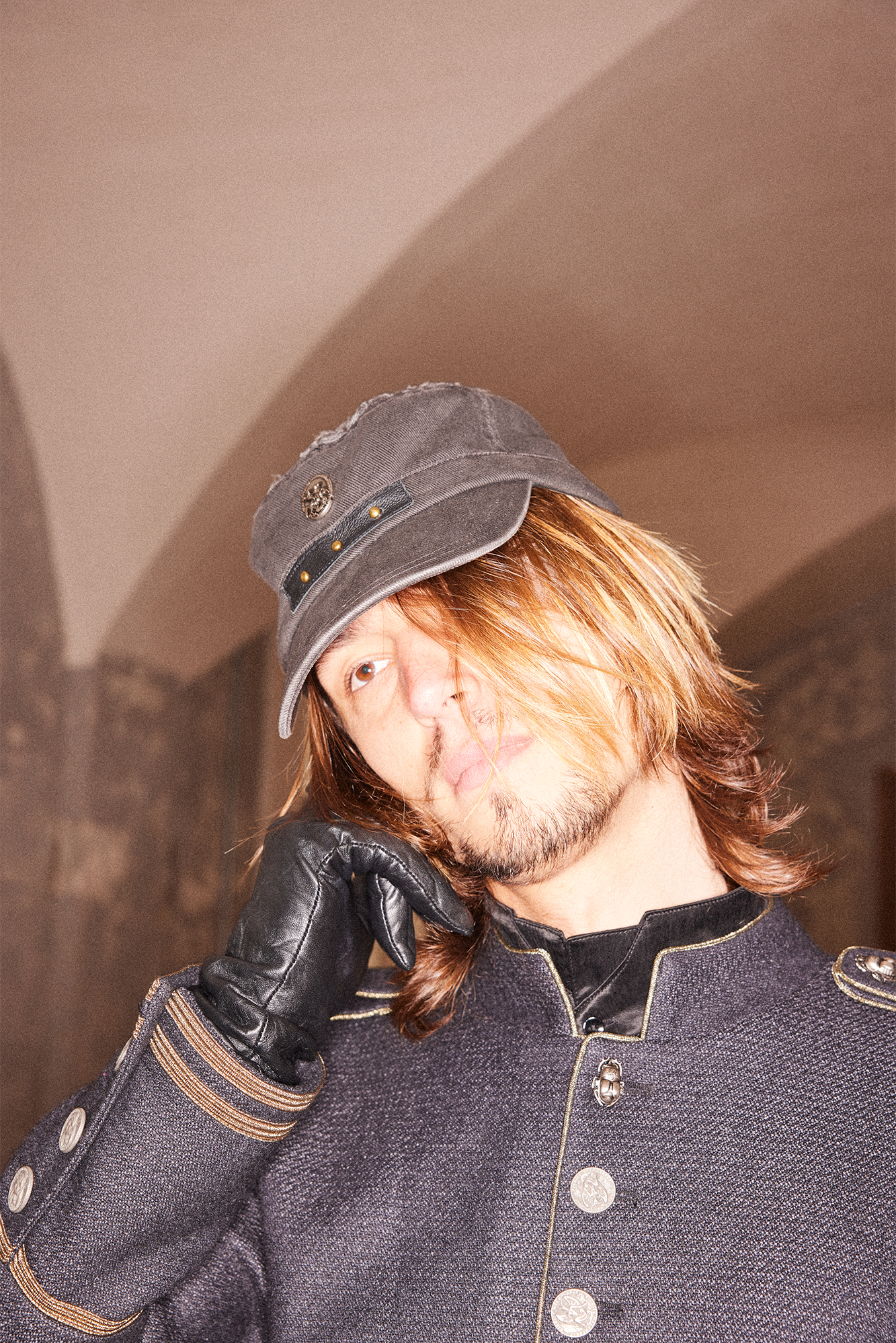 RICHILL Studded Coin Patch Military Cap-Hat, Cap, Beanie-One Size-Free Shipping Leatheretro