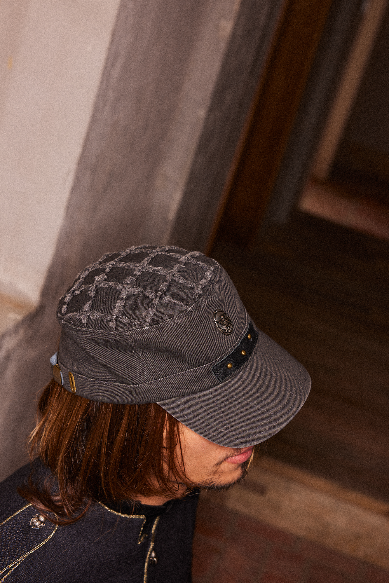 RICHILL Studded Coin Patch Military Cap-Hat, Cap, Beanie-One Size-Free Shipping Leatheretro