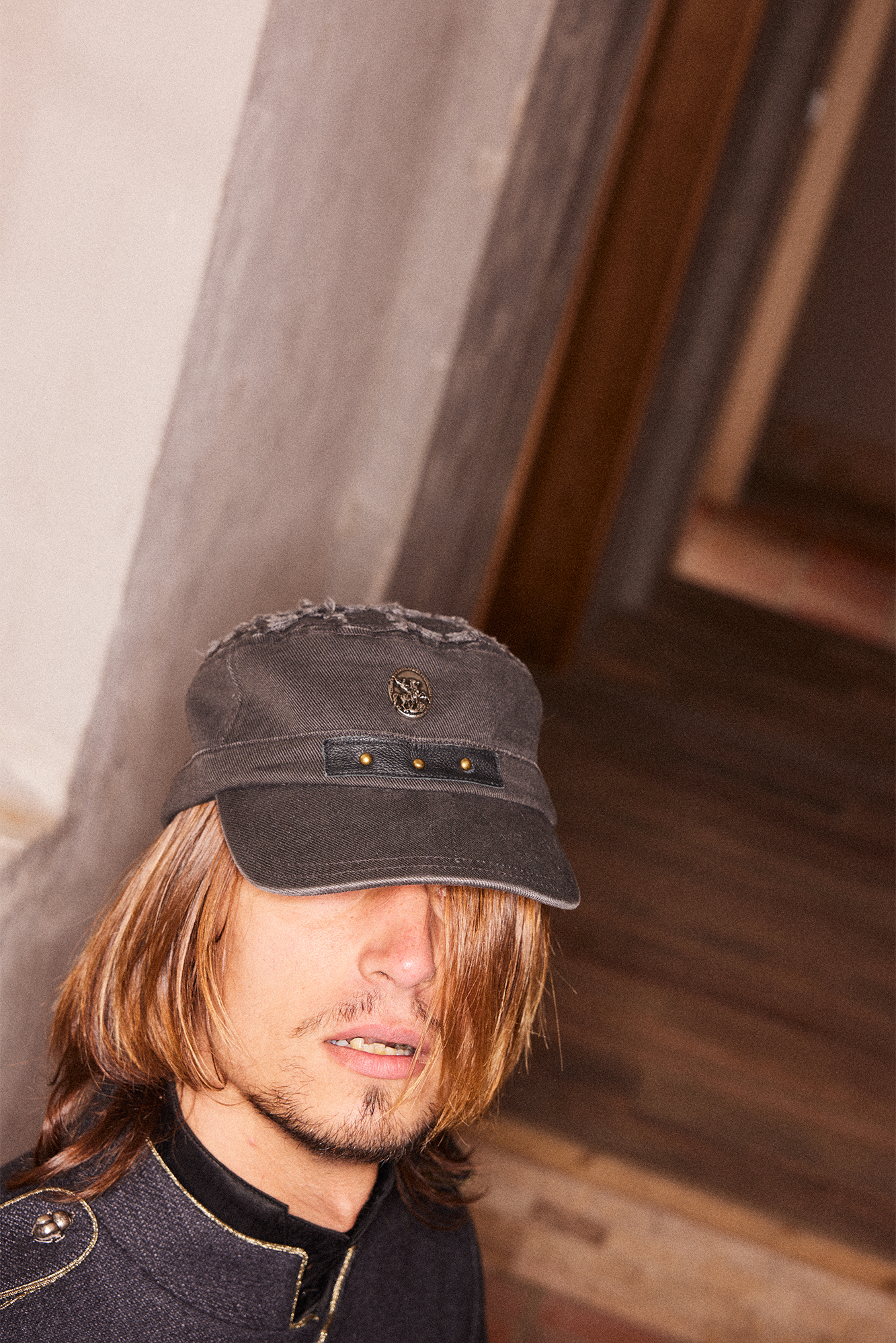 RICHILL Studded Coin Patch Military Cap-Hat, Cap, Beanie-One Size-Free Shipping Leatheretro