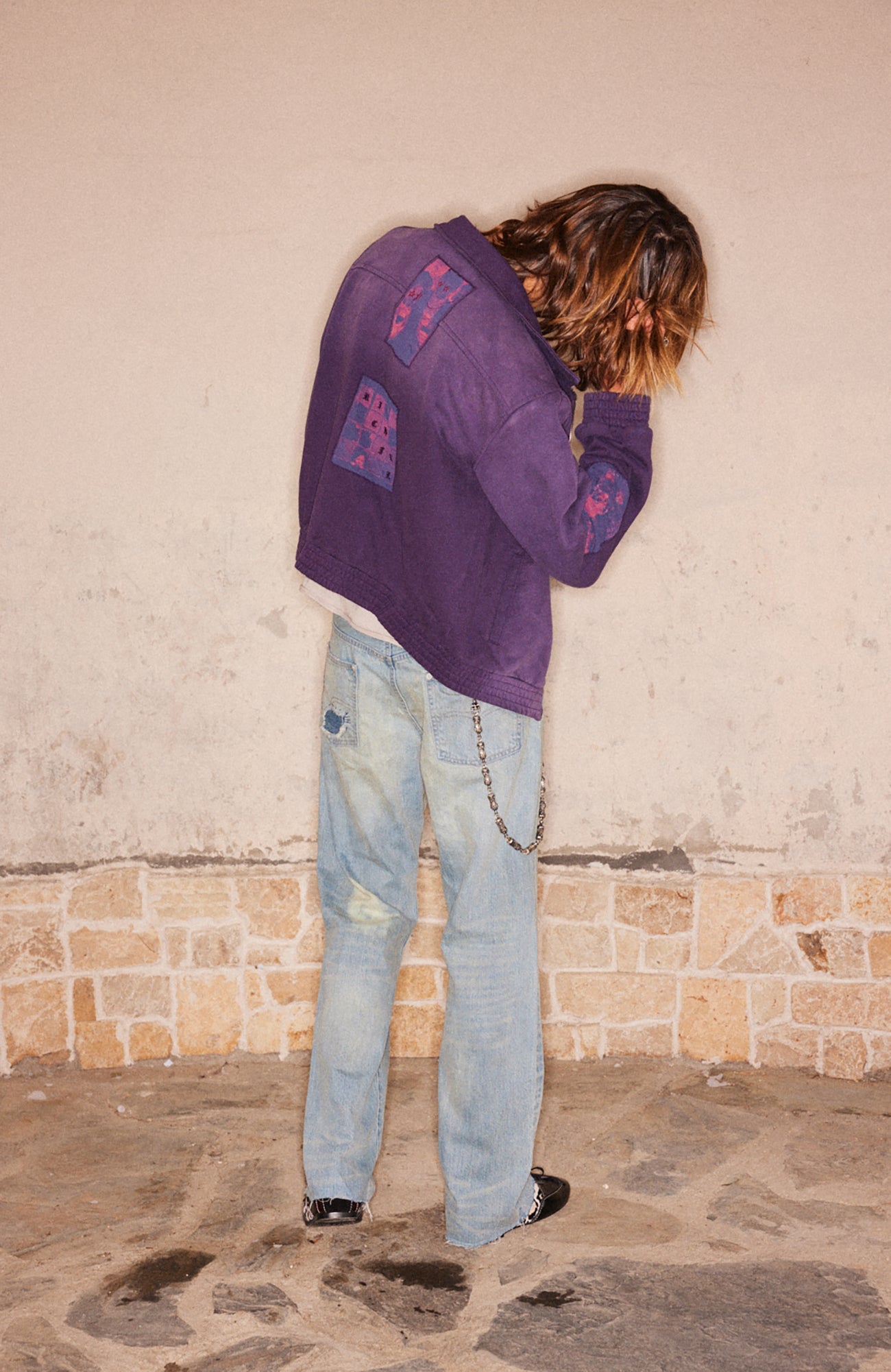 RICHILL Distressed Paneled Washed Straight-Leg Jeans-Jeans-S-Free Shipping Leatheretro