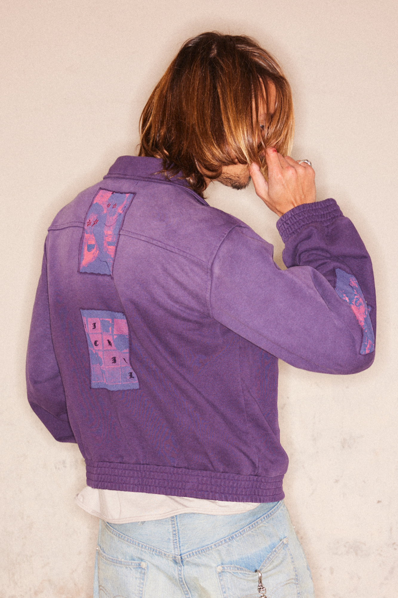 RICHILL Washed Patch Graphic Jacket-Jacket-S-Free Shipping Leatheretro