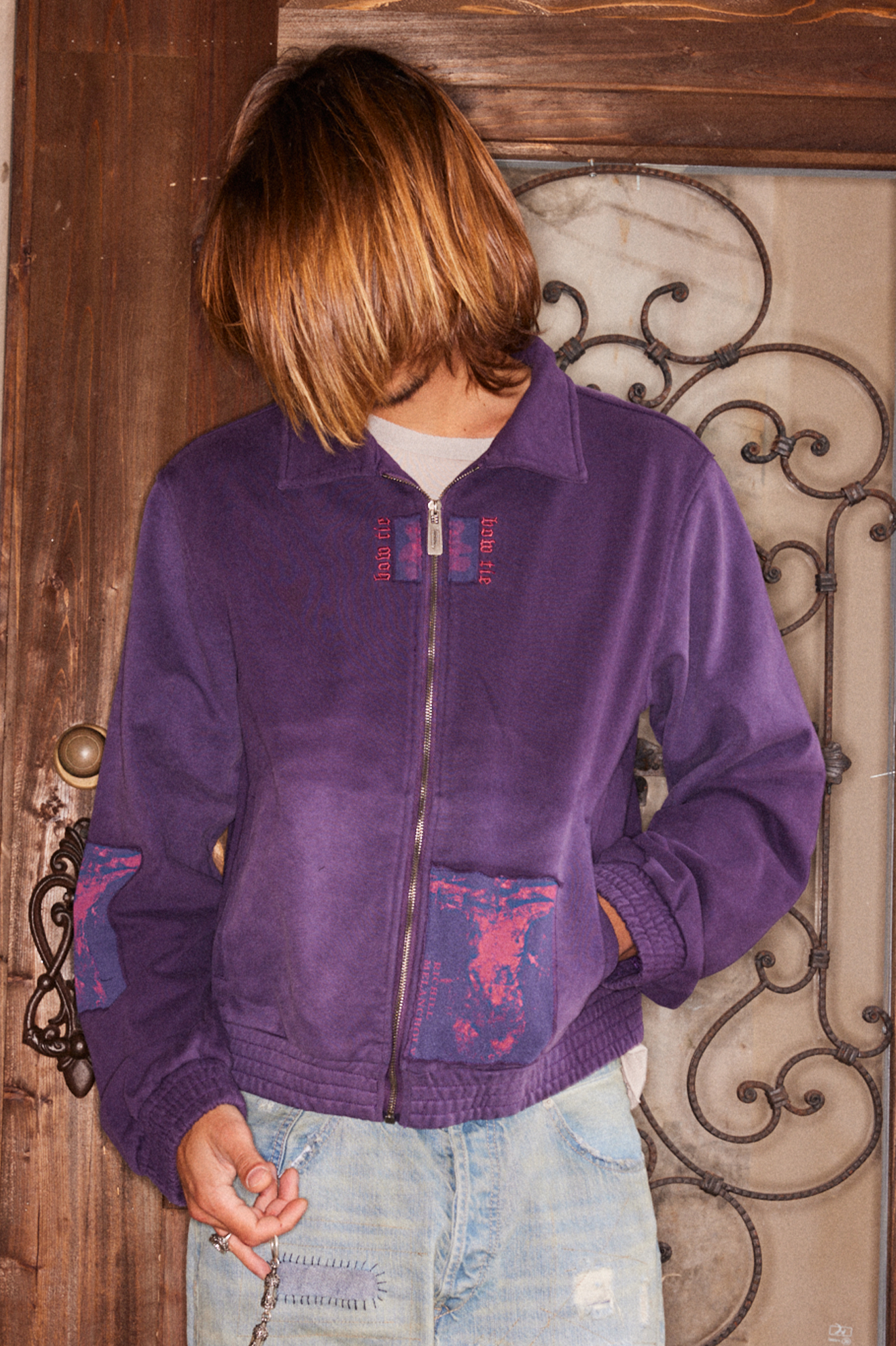 RICHILL Washed Patch Graphic Jacket-Jacket-S-Free Shipping Leatheretro