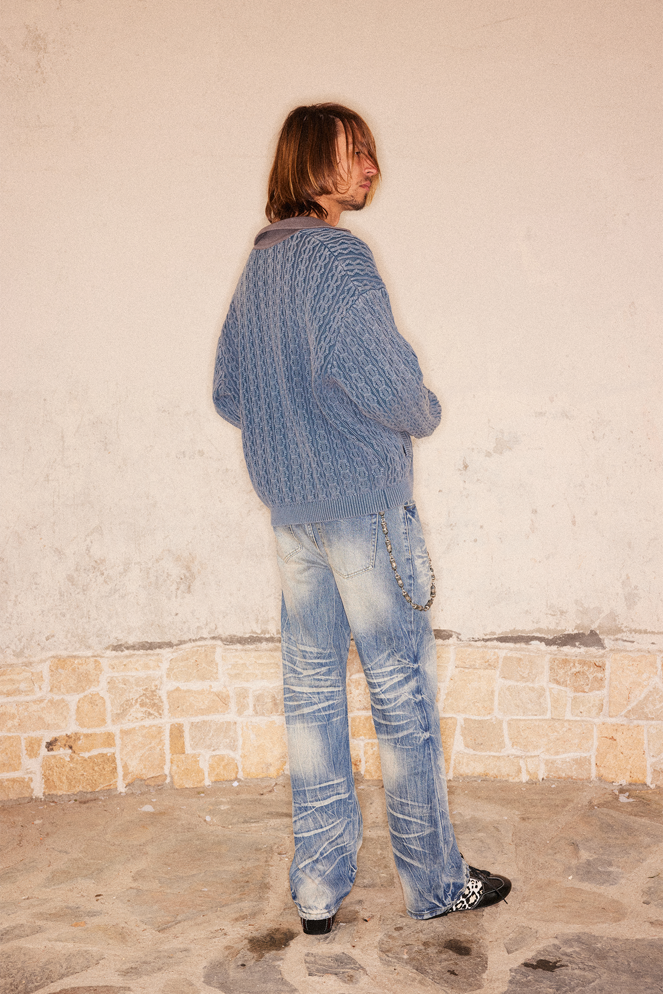 RICHILL Wash-Whisker Distressed Straight-Leg Jeans-Jeans-S-Free Shipping Leatheretro