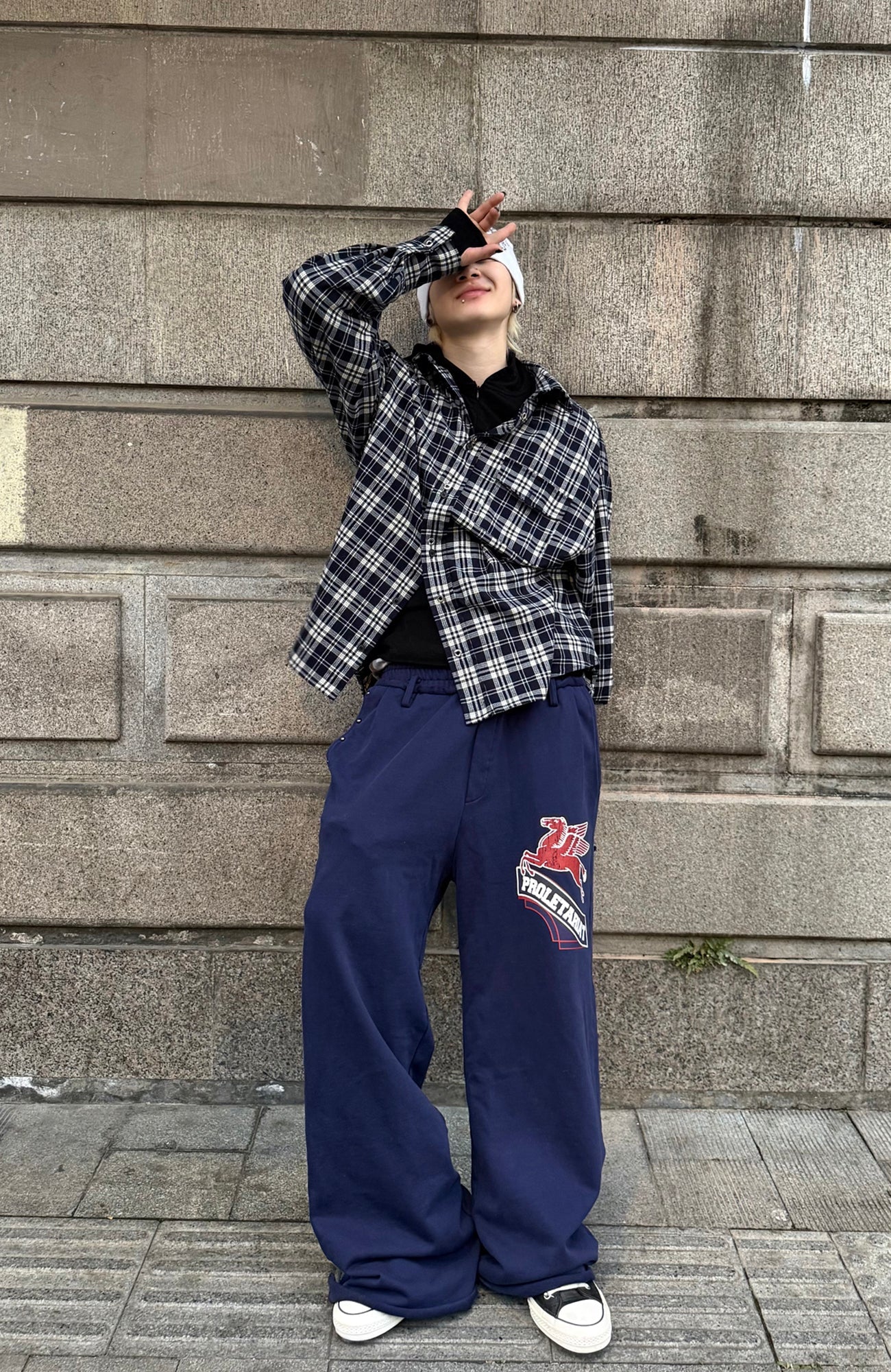 TRECLUB Washed Graphic Wide-Leg Sweatpants-Pants-S (Preorder)-Free Shipping Leatheretro