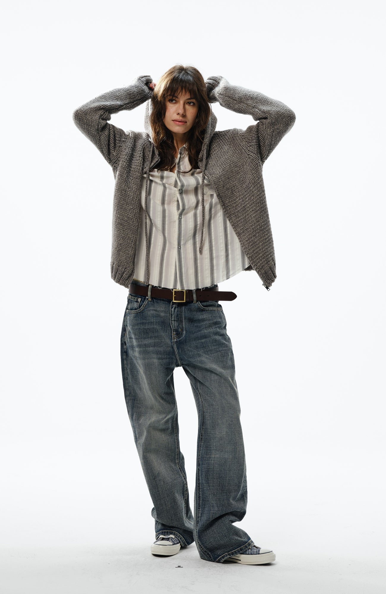 TRECLUB Retro Stripe Long-Sleeve Shirt-Shirt-S-Free Shipping Leatheretro