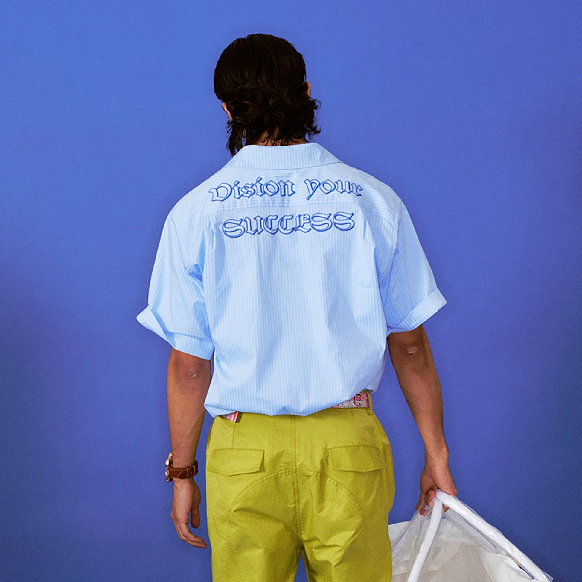 TRECLUB Vision your Success Pinstriped Half Shirt-Half shirt-S-Free Shipping Leatheretro