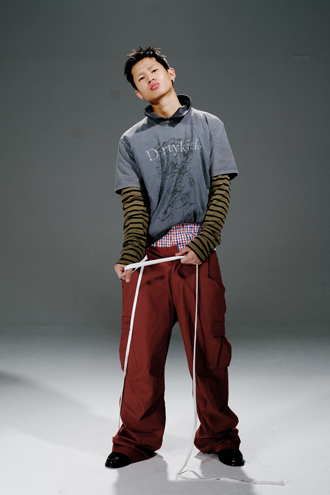 TRECLUB Distressed Wrinkled Cargo Pants-Pants-S-Free Shipping Leatheretro