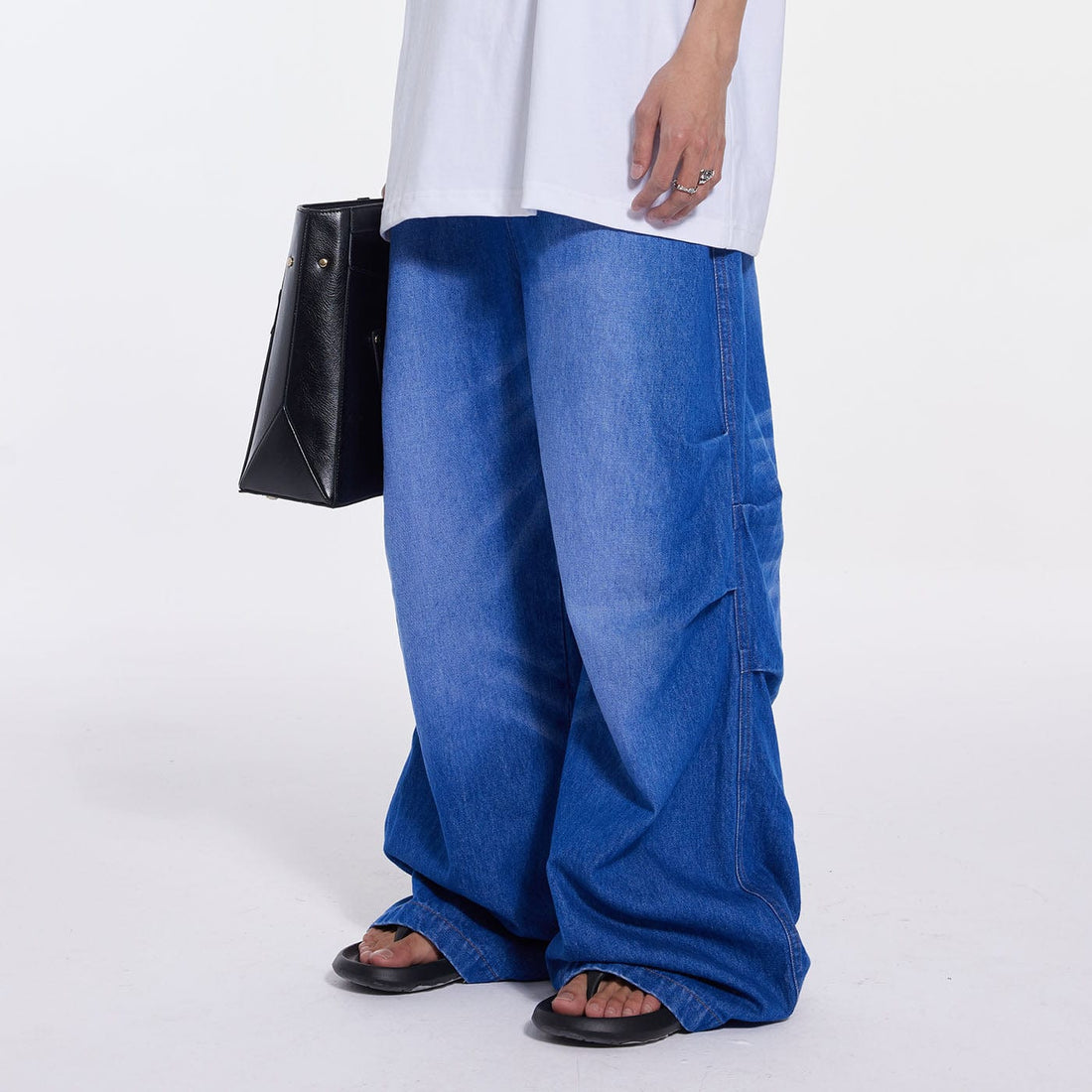WHISTLEHUNTER Triple Washed Drape Jeans Blue-Jeans-S-Free Shipping Leatheretro
