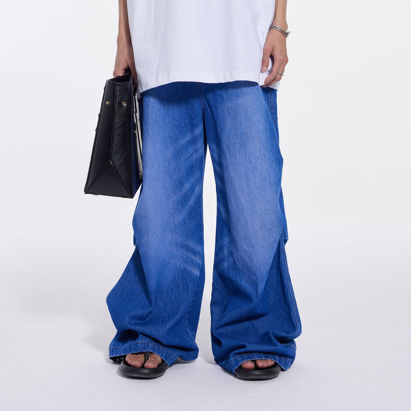 WHISTLEHUNTER Triple Washed Drape Jeans Blue-Jeans-S-Free Shipping Leatheretro