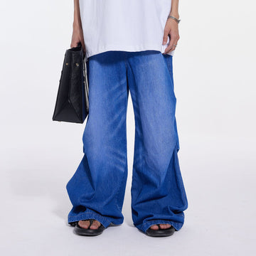 WHISTLEHUNTER Triple Washed Drape Jeans Blue-Jeans-S-Free Shipping Leatheretro