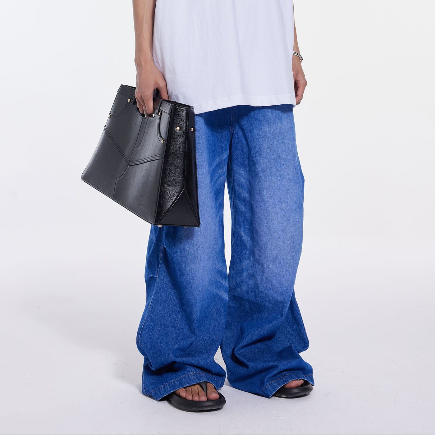 WHISTLEHUNTER Triple Washed Drape Jeans Blue-Jeans-S-Free Shipping Leatheretro