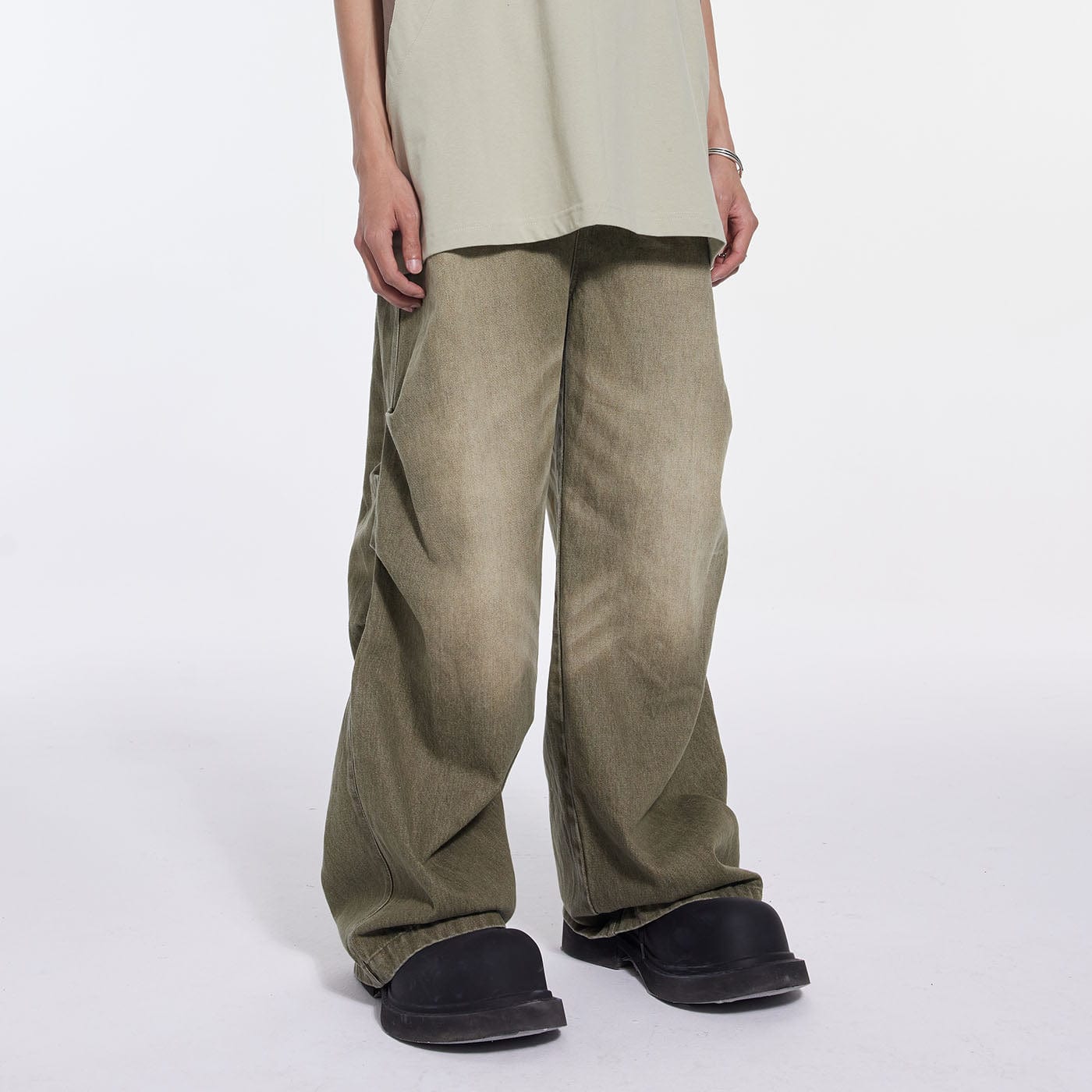 WHISTLEHUNTER Triple Washed Drape Jeans (3 Colors)-Jeans-S-Ash-Free Shipping Leatheretro