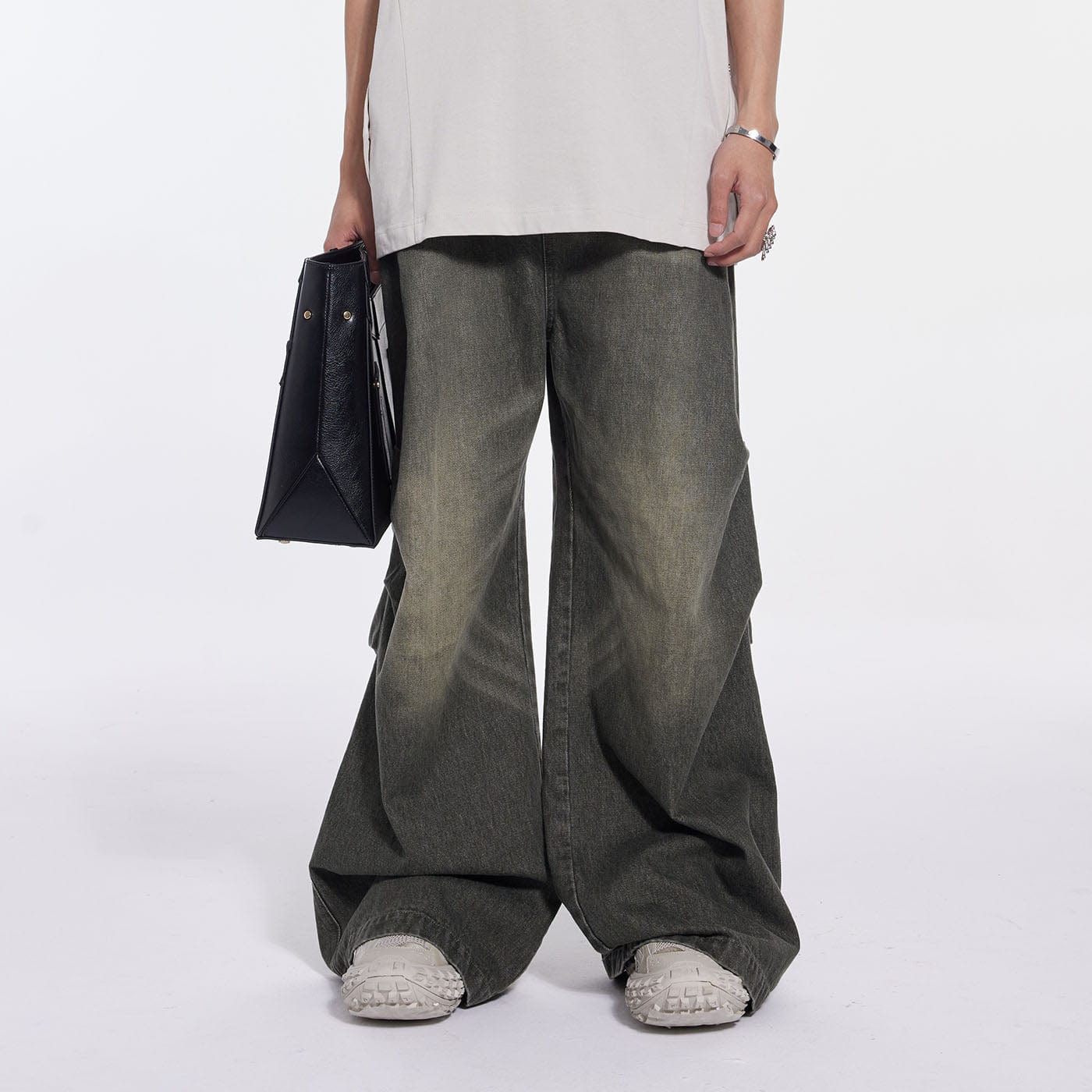 WHISTLEHUNTER Triple Washed Drape Jeans (3 Colors)-Jeans-S-Ash-Free Shipping Leatheretro