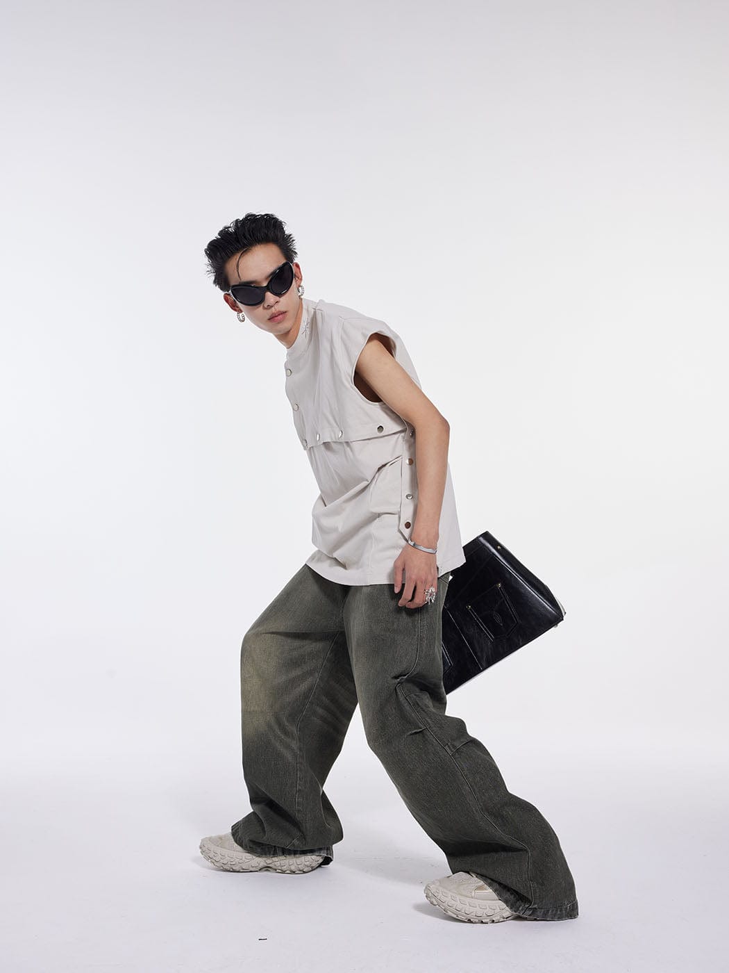 WHISTLEHUNTER Triple Washed Drape Jeans (3 Colors)-Jeans-S-Ash-Free Shipping Leatheretro