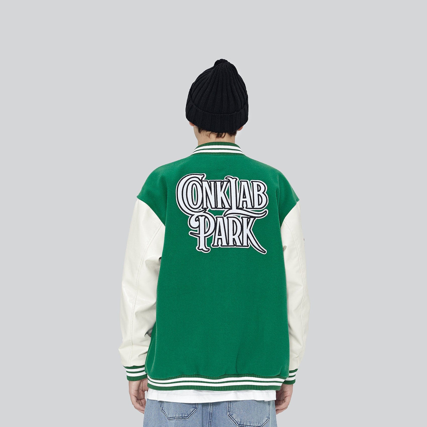 CONKLAB Angel Bear Varsity Jacket (Only Size S Left)-Jacket-S-Blue-Free Shipping Leatheretro