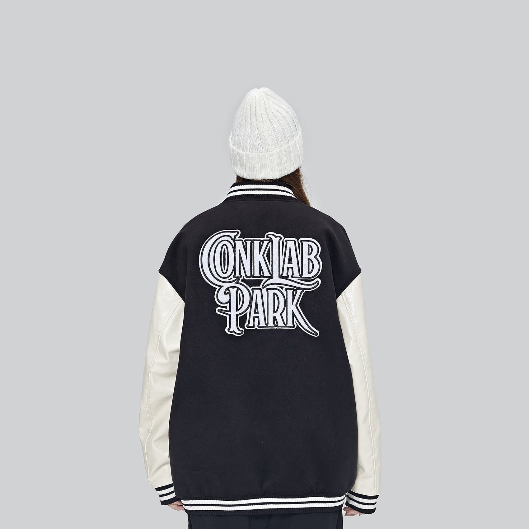 CONKLAB Angel Bear Varsity Jacket (Only Size S Left)-Jacket-S-Blue-Free Shipping Leatheretro