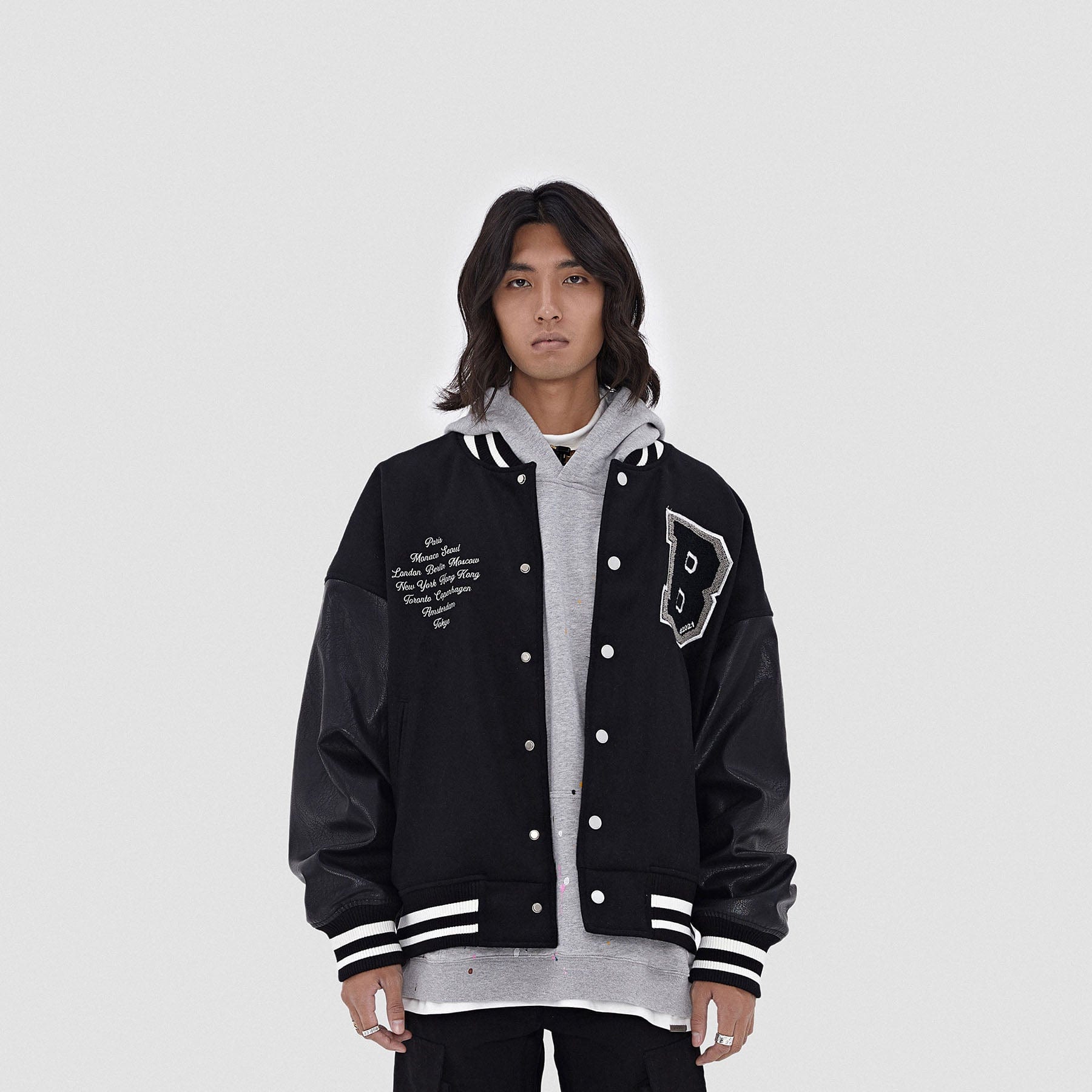 BONELESS Cities Varsity Jacket-Jacket-S-Free Shipping Leatheretro