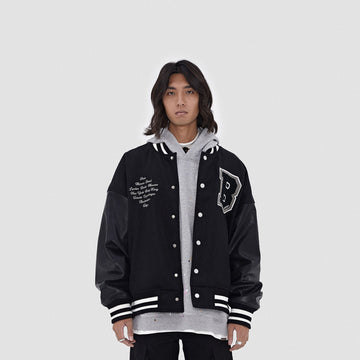 BONELESS Cities Varsity Jacket-Jacket-S-Free Shipping Leatheretro