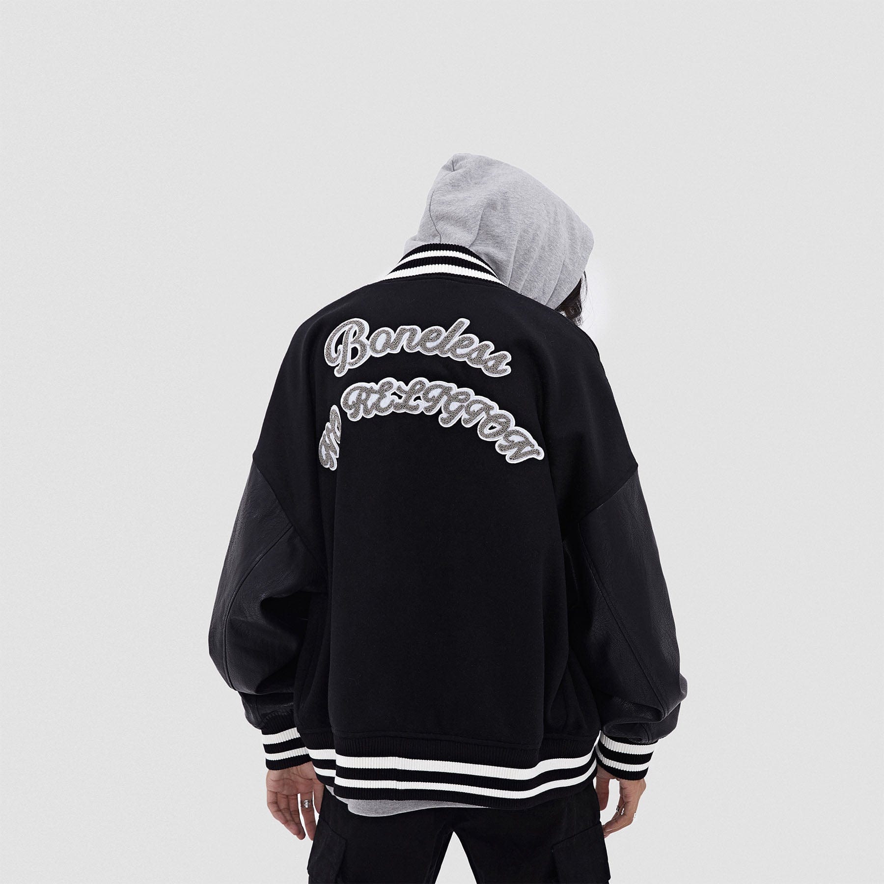 BONELESS Cities Varsity Jacket-Jacket-S-Free Shipping Leatheretro