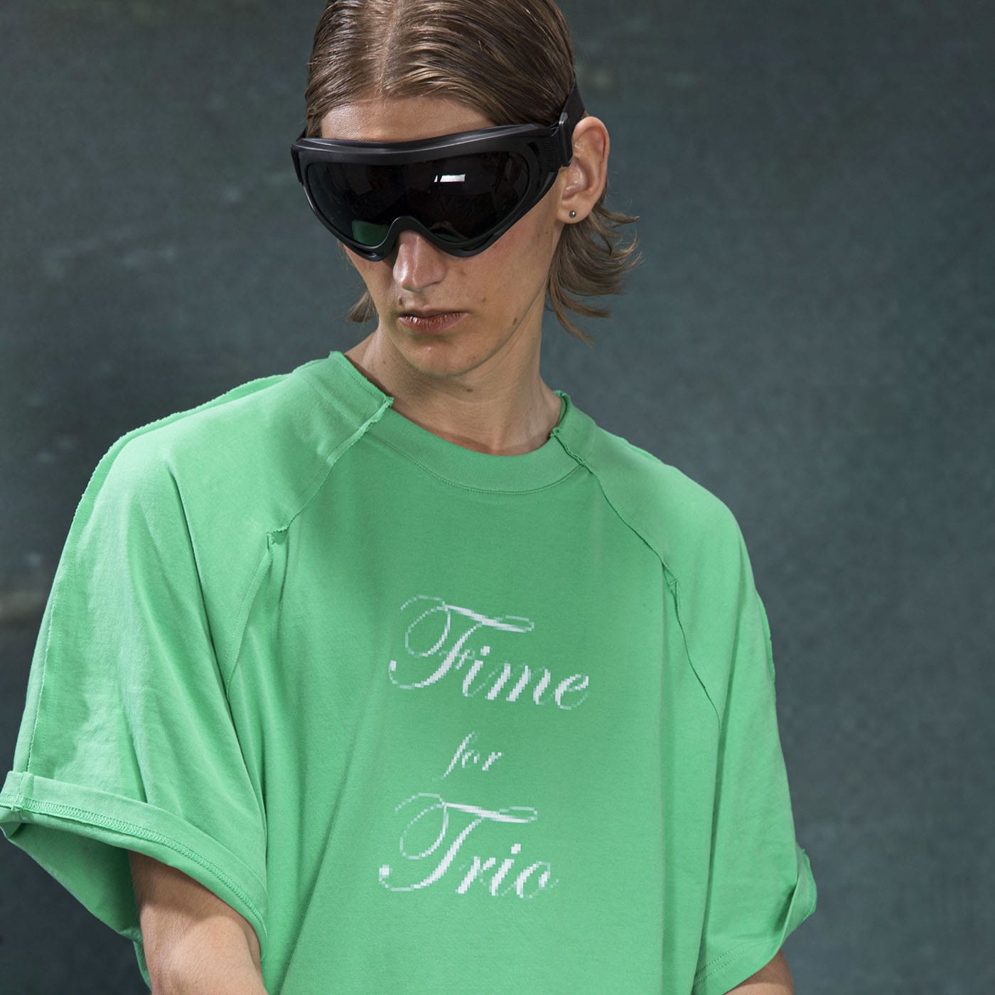 UMAMIISM Pixel Letter Spliced Raglan T-Shirt (Only Size S Left)-T Shirt-XS-Free Shipping Leatheretro