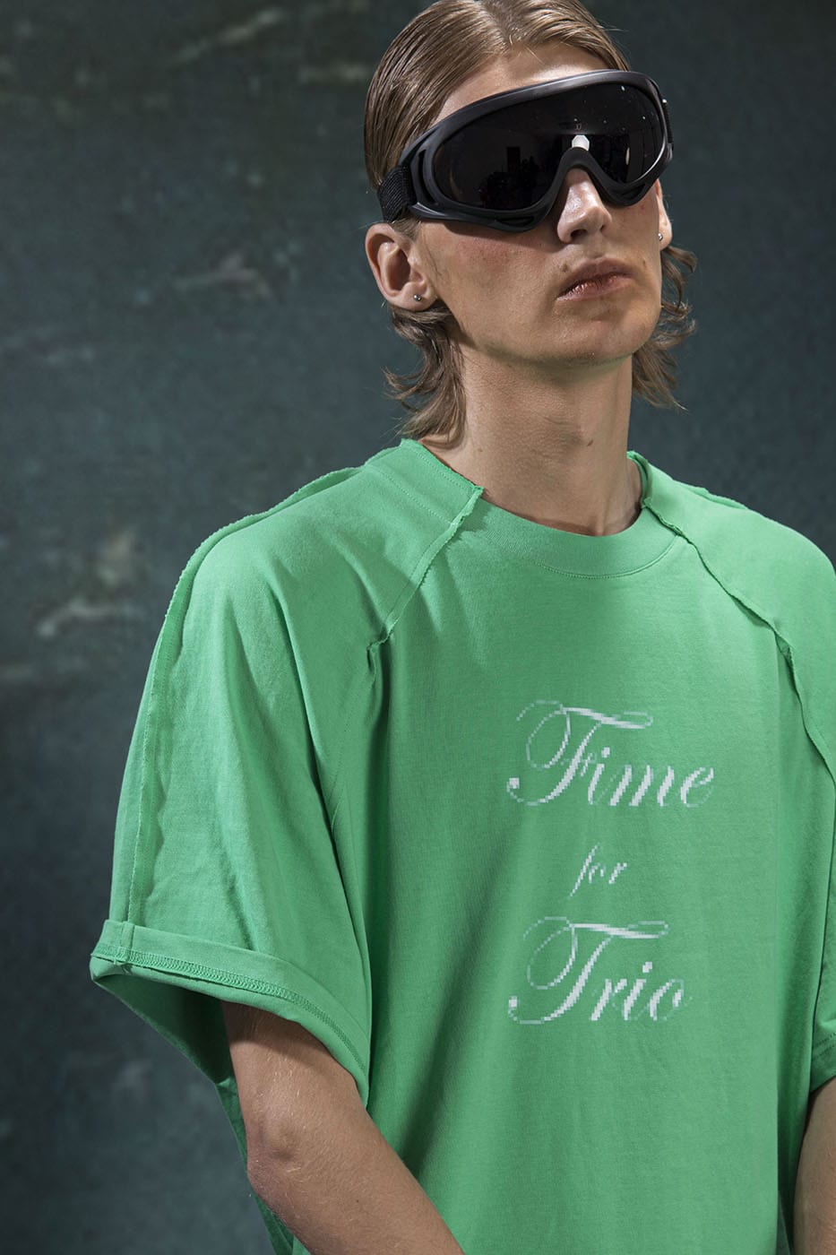 UMAMIISM Pixel Letter Spliced Raglan T-Shirt (Only Size S Left)-T Shirt-XS-Free Shipping Leatheretro