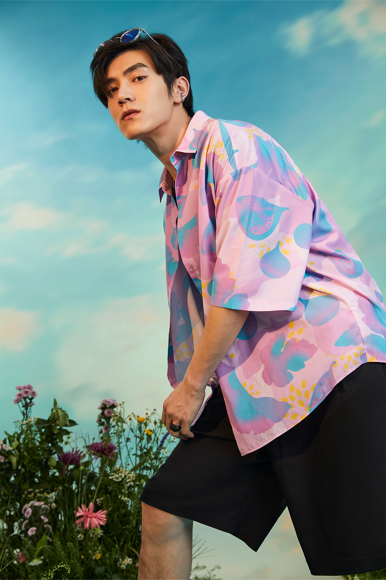 MASH UP ASIA Fig Graphic Half Shirt-Half shirt-M-Green-Free Shipping Leatheretro
