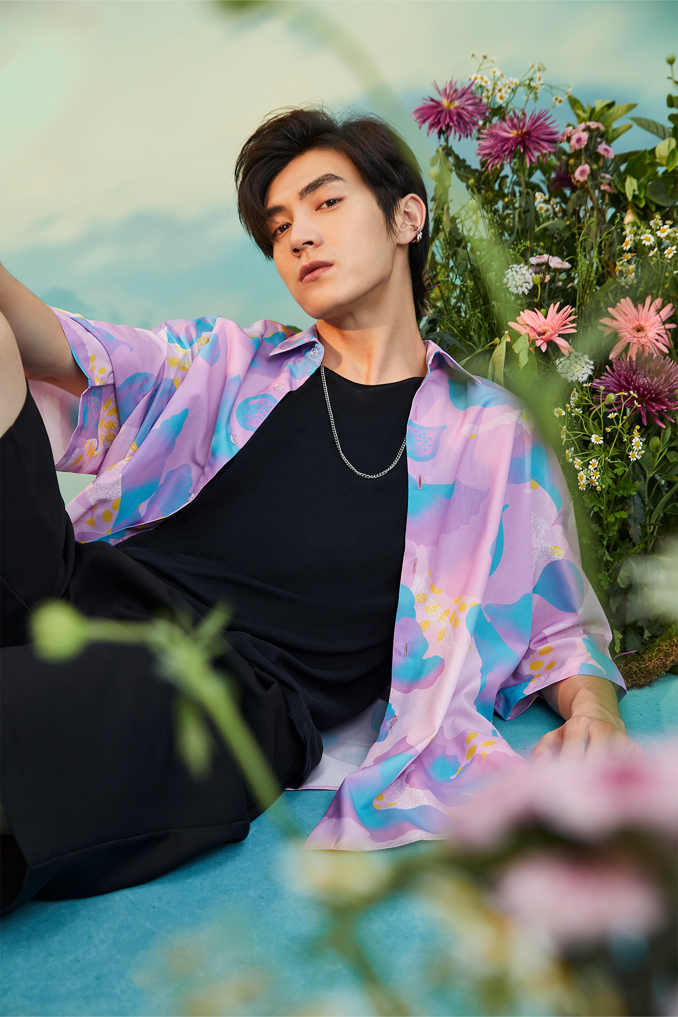 MASH UP ASIA Fig Graphic Half Shirt-Half shirt-M-Green-Free Shipping Leatheretro