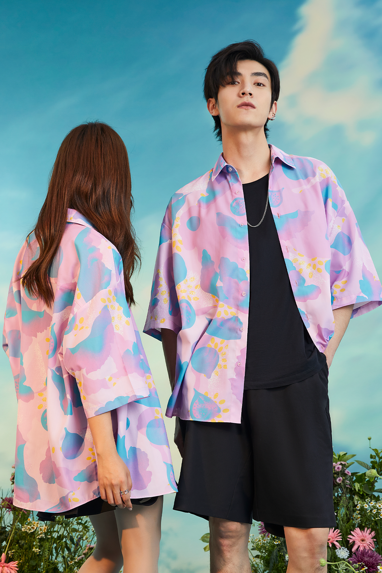 MASH UP ASIA Fig Graphic Half Shirt-Half shirt-M-Green-Free Shipping Leatheretro
