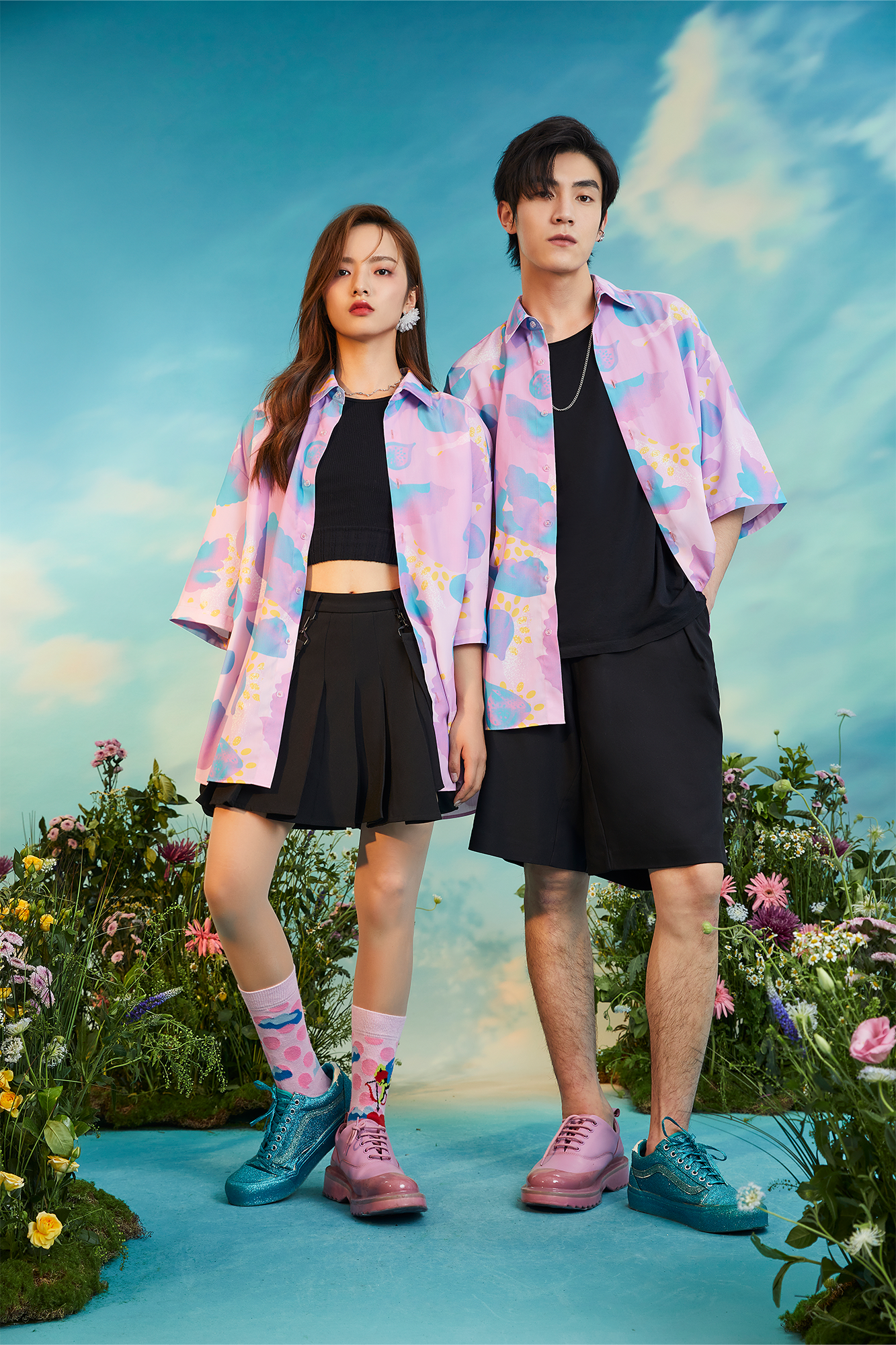 MASH UP ASIA Fig Graphic Half Shirt-Half shirt-M-Green-Free Shipping Leatheretro