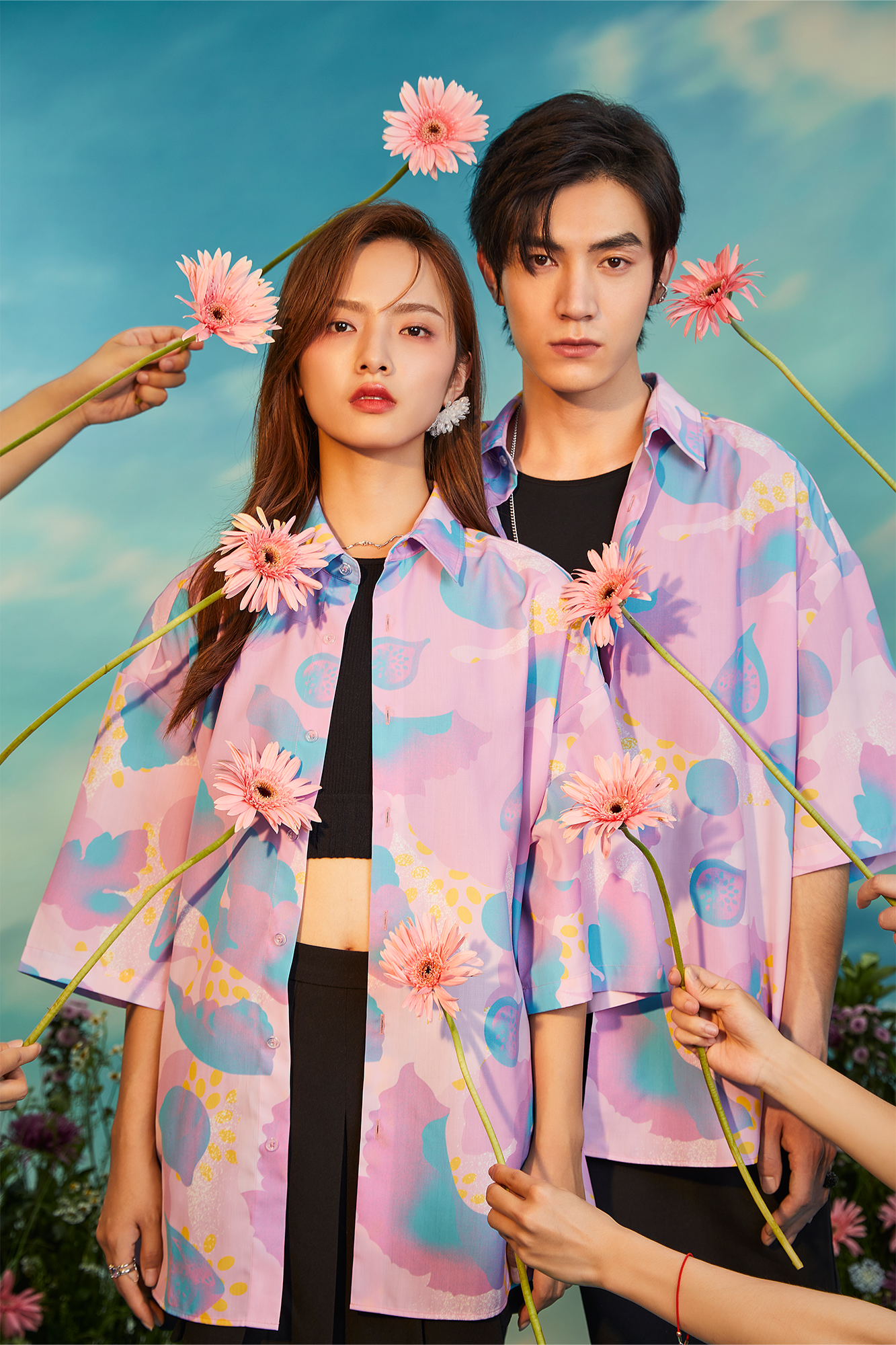 MASH UP ASIA Fig Graphic Half Shirt-Half shirt-M-Green-Free Shipping Leatheretro