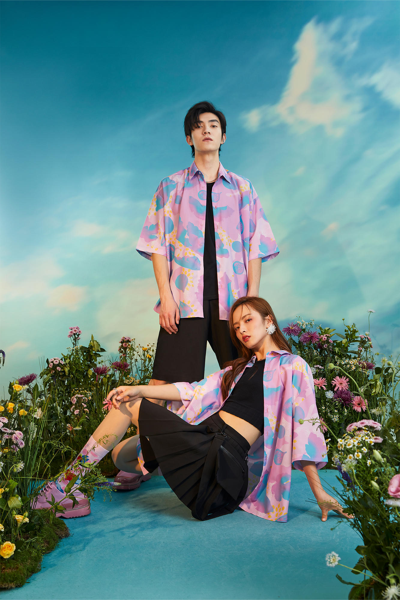 MASH UP ASIA Fig Graphic Half Shirt-Half shirt-M-Green-Free Shipping Leatheretro