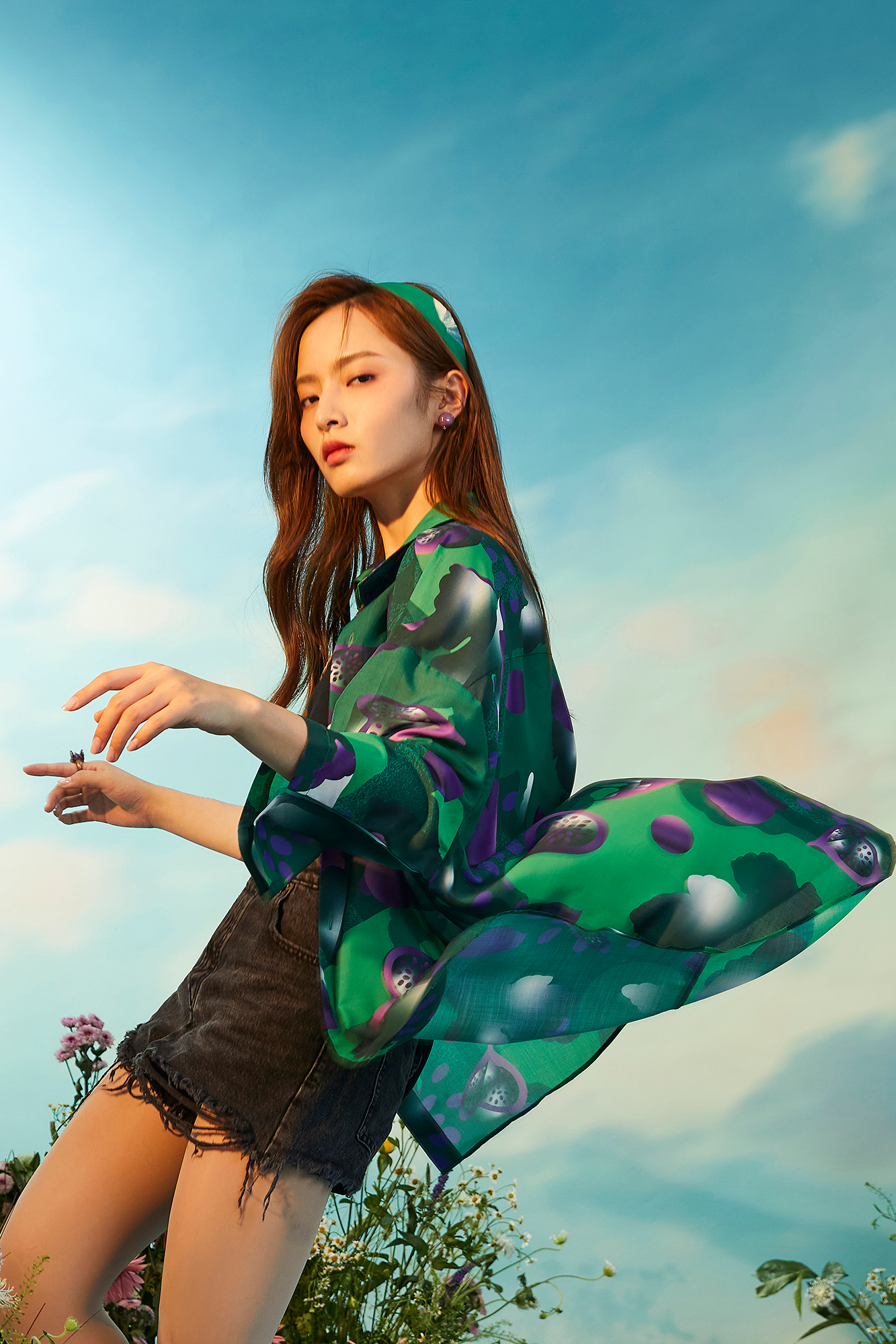 MASH UP ASIA Fig Graphic Half Shirt-Half shirt-M-Green-Free Shipping Leatheretro