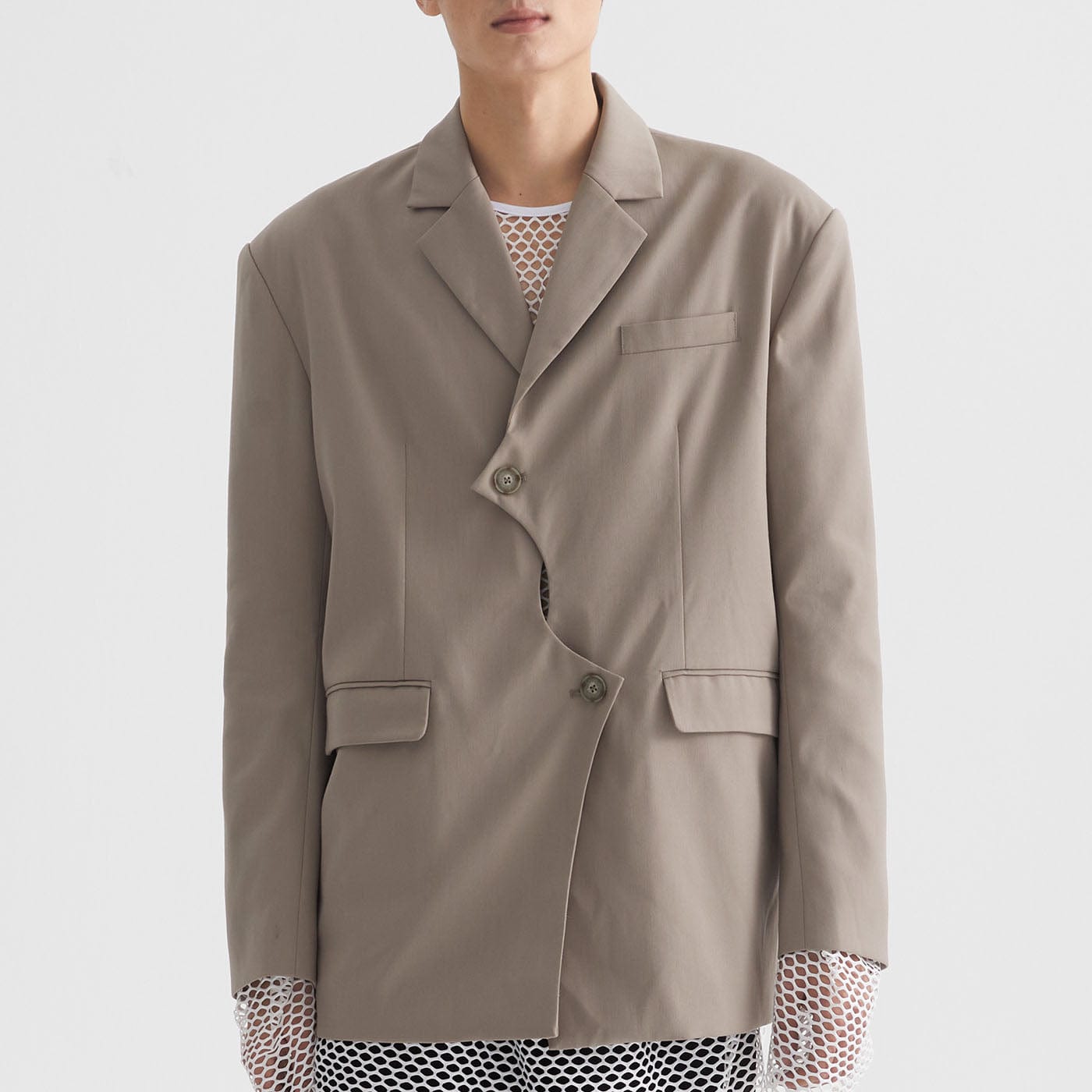 LEONSENSE Asymmetrical Twist Padded Coat (Only Size L Left)-Jacket-S-Free Shipping Leatheretro