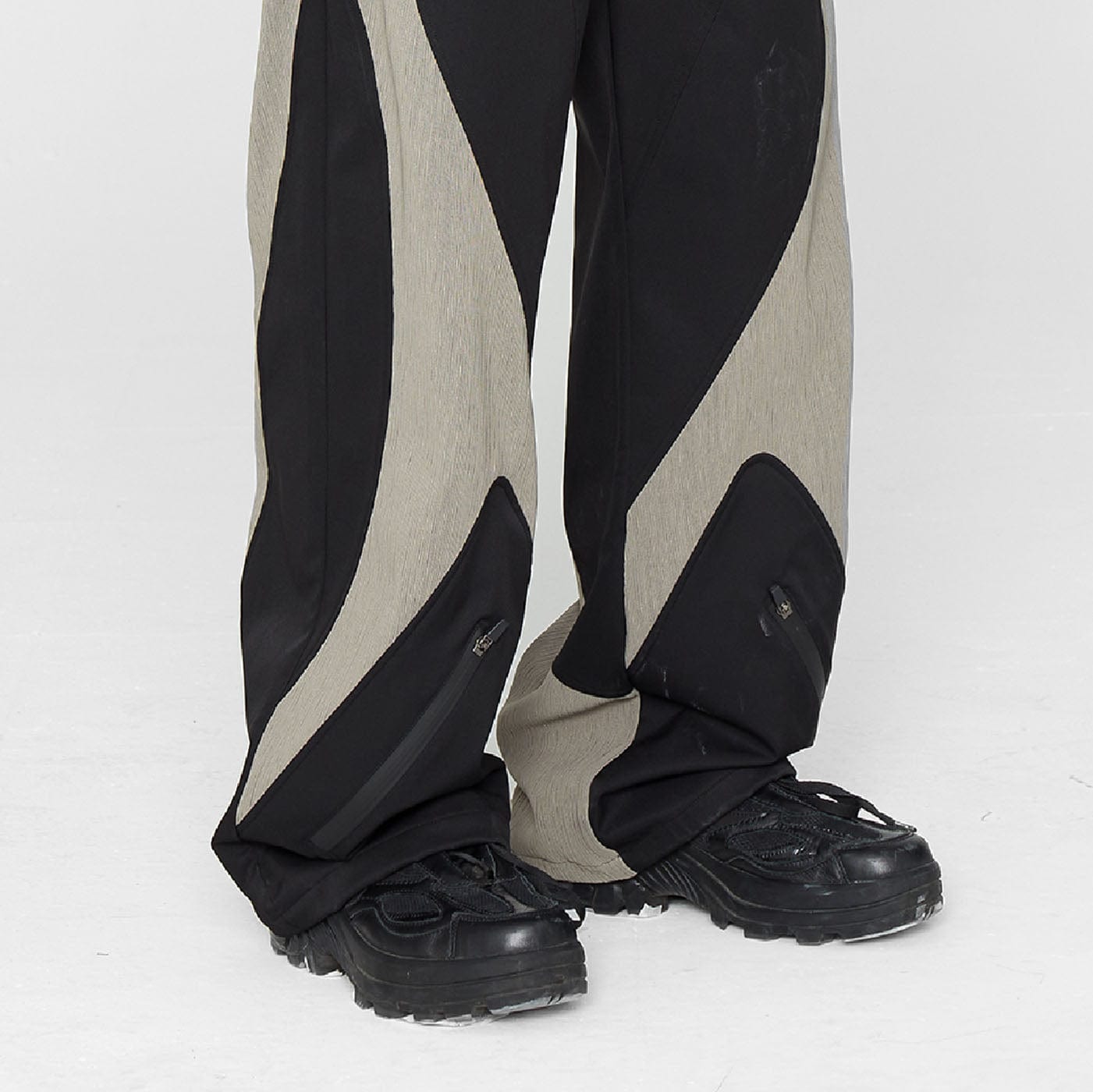 49PERCENT The X Spliced Zipper Pants-Pants-XS-Black-Free Shipping Leatheretro