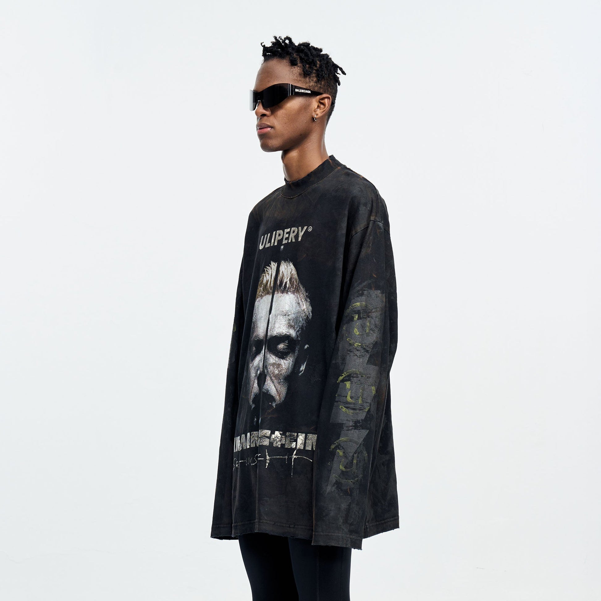 ULIPERY Rammstein Forehead Spike Long Sleeve Tee-L/S Tee-XS (1)-Free Shipping Leatheretro