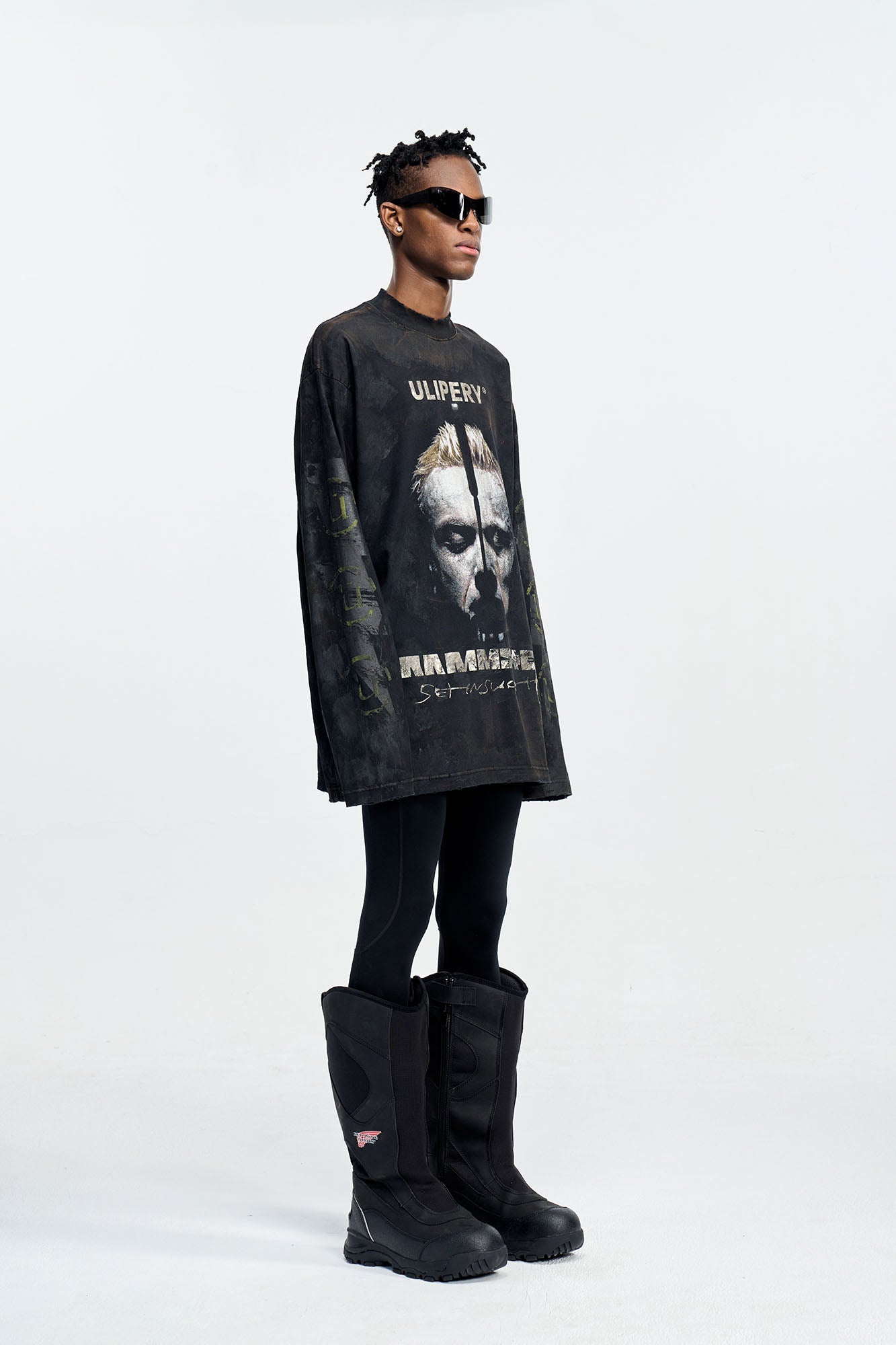 ULIPERY Rammstein Forehead Spike Long Sleeve Tee-L/S Tee-XS (1)-Free Shipping Leatheretro