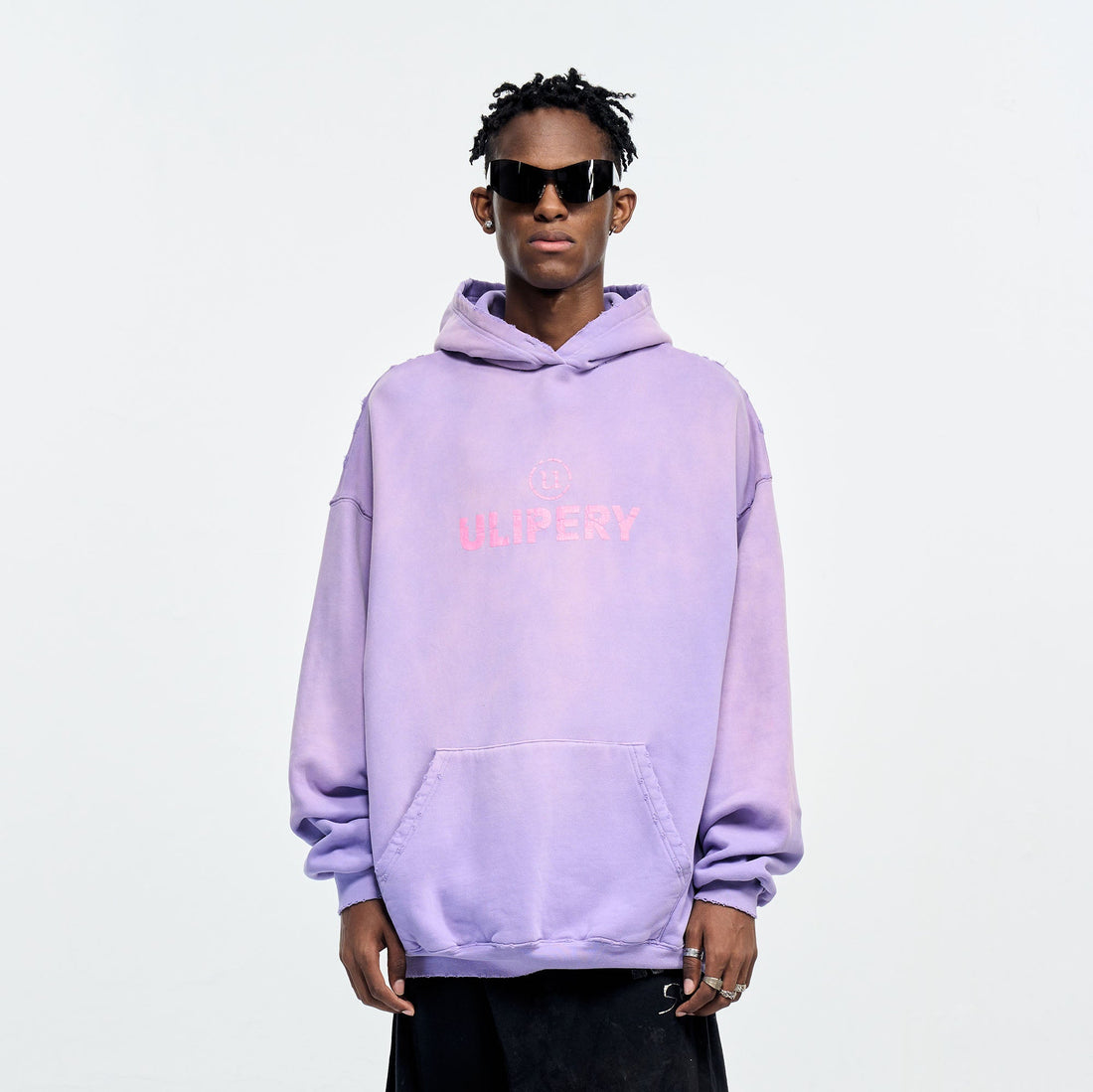 ULIPERY Distressed Gradient Oversized Hoodie Purple-Hoodie-XS (1)-Free Shipping Leatheretro