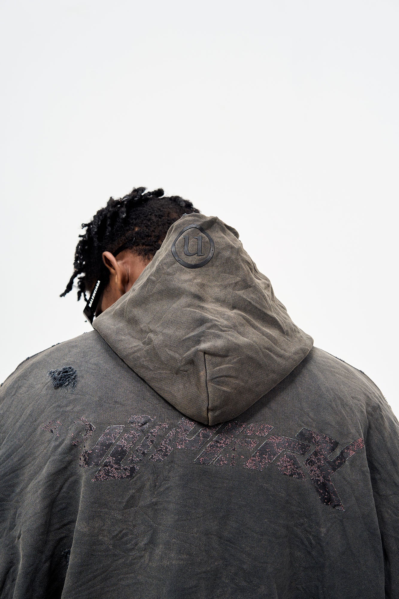 ULIPERY Dirty Fit Distressed Crinkled Hoodie Black-Hoodie-XS-Free Shipping Leatheretro