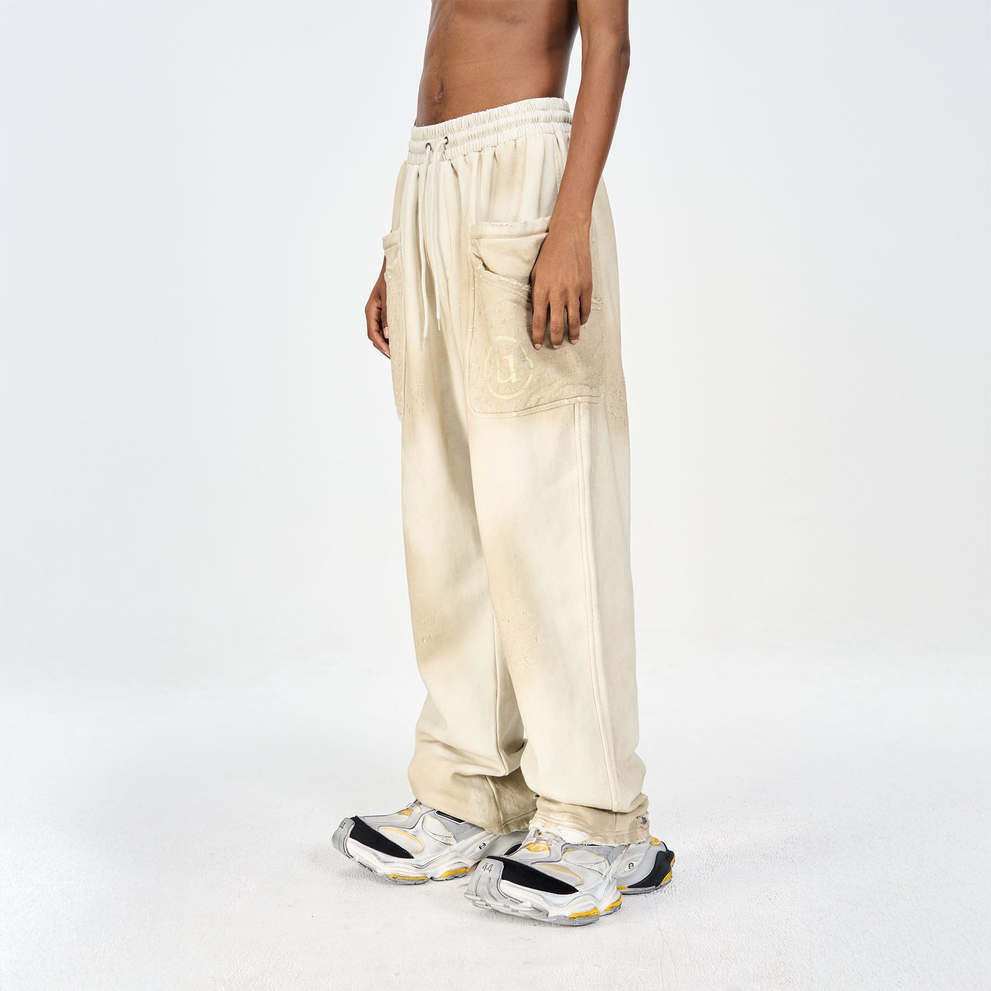 ULIPERY Dirty Fit Distressed Glow Sweatpants-Pants-XS (1)-Free Shipping Leatheretro
