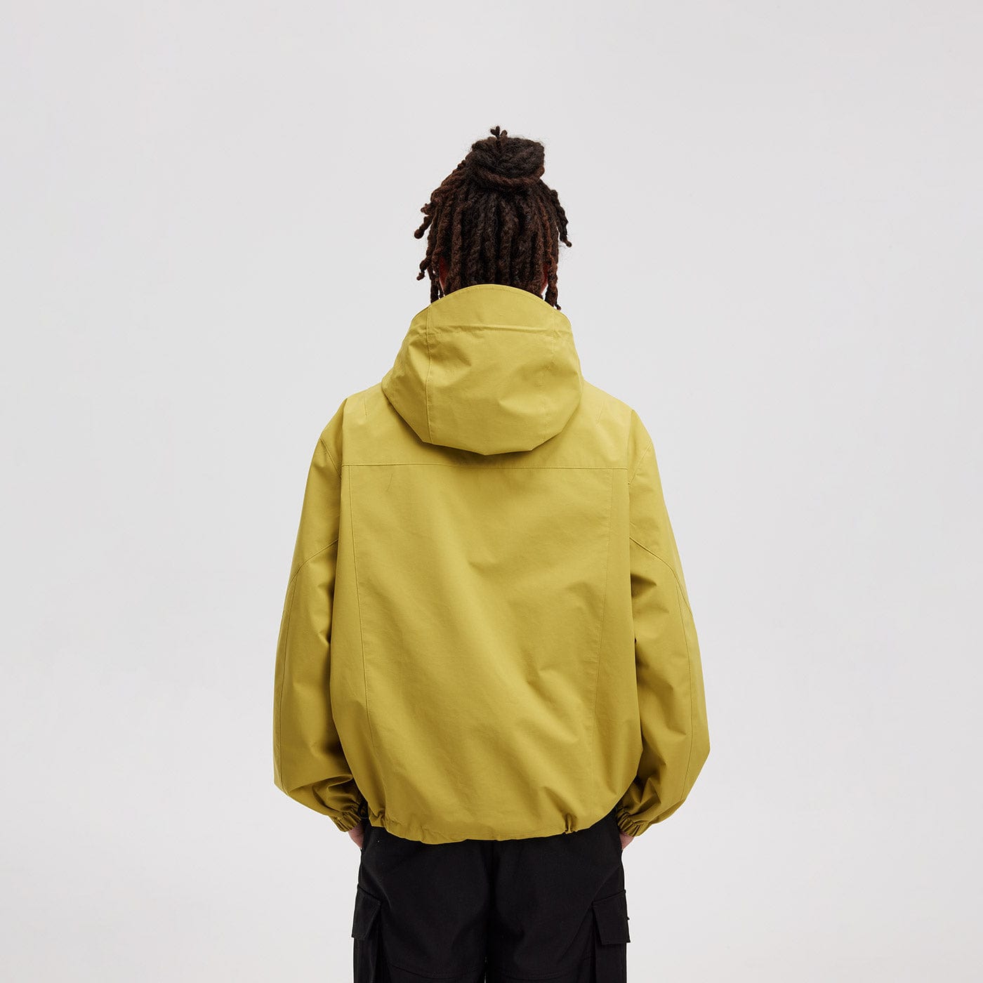 BONELESS Modern Splash-Proof Raglan Windbreaker-Jacket-S-Yellow-Free Shipping Leatheretro