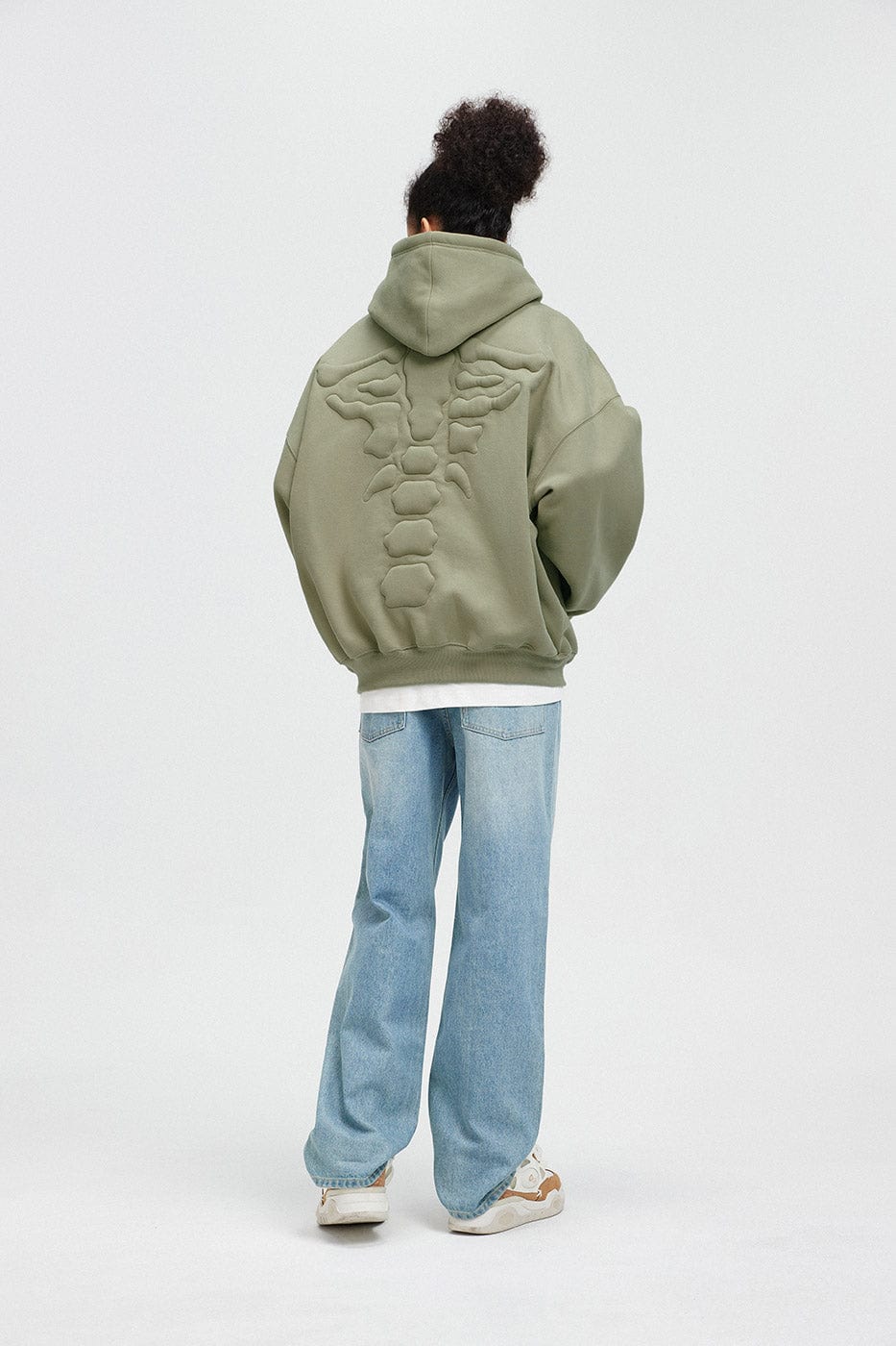 BONELESS 3D Bone Hoodie-Hoodie-S-Green-Free Shipping Leatheretro